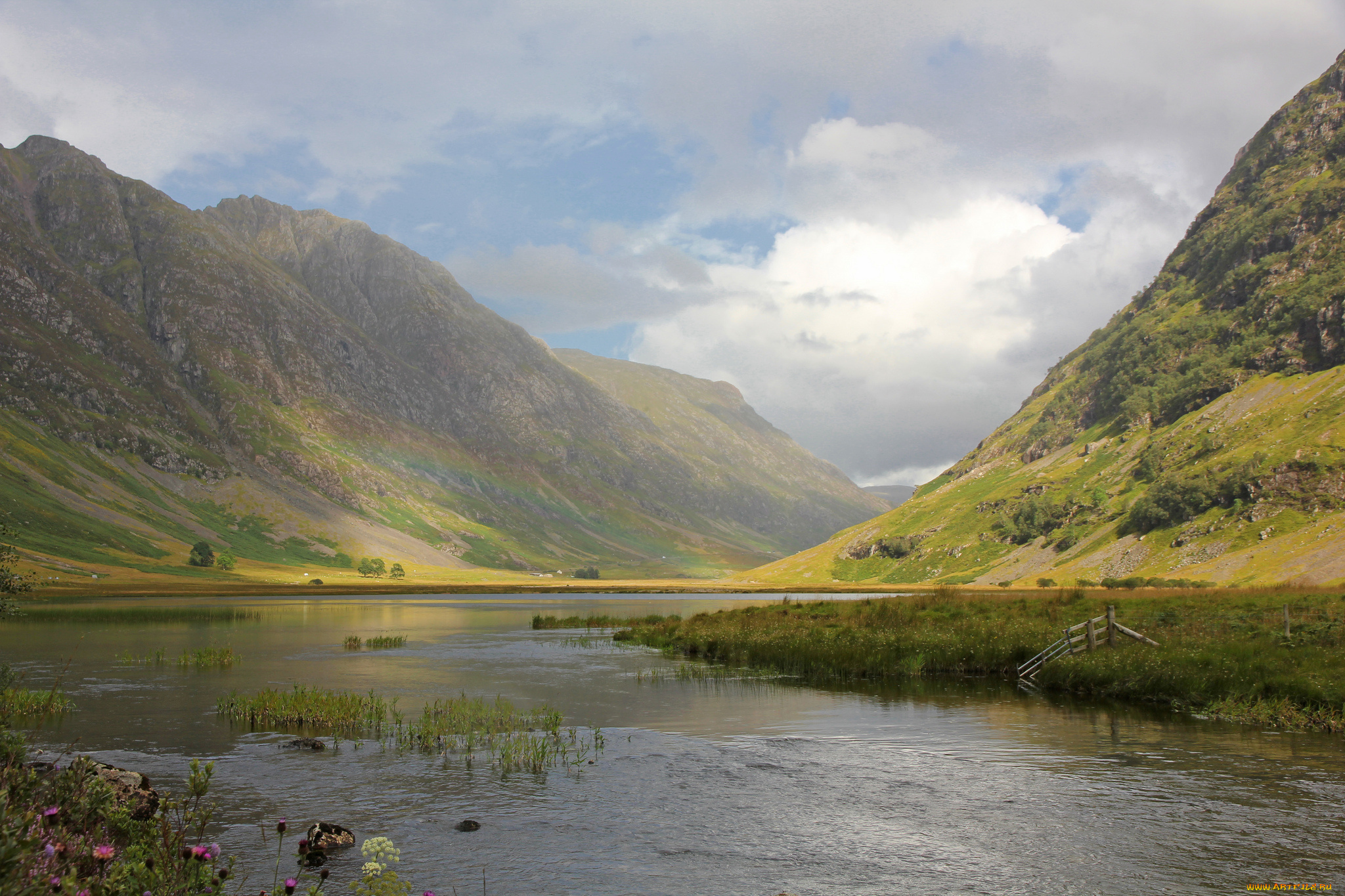 природа, реки, озера, шотландия, великобритания, нагорье, горы, река, river, coe, радуга, paul, beentjes, photography