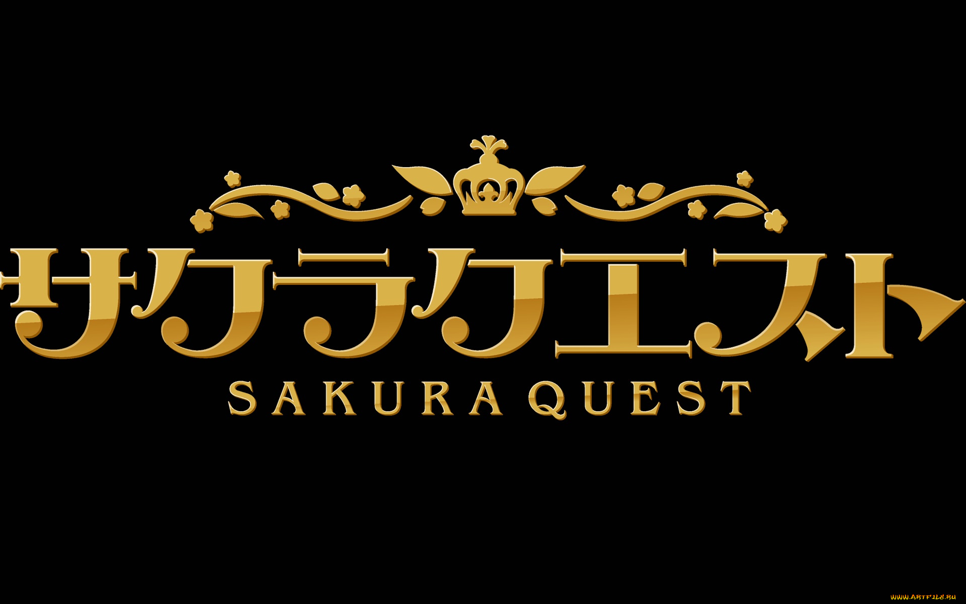 sakura, quest, аниме, фон, логотип