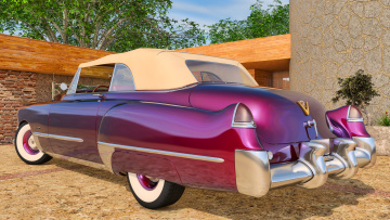 Картинка автомобили 3д 1949г cadillac