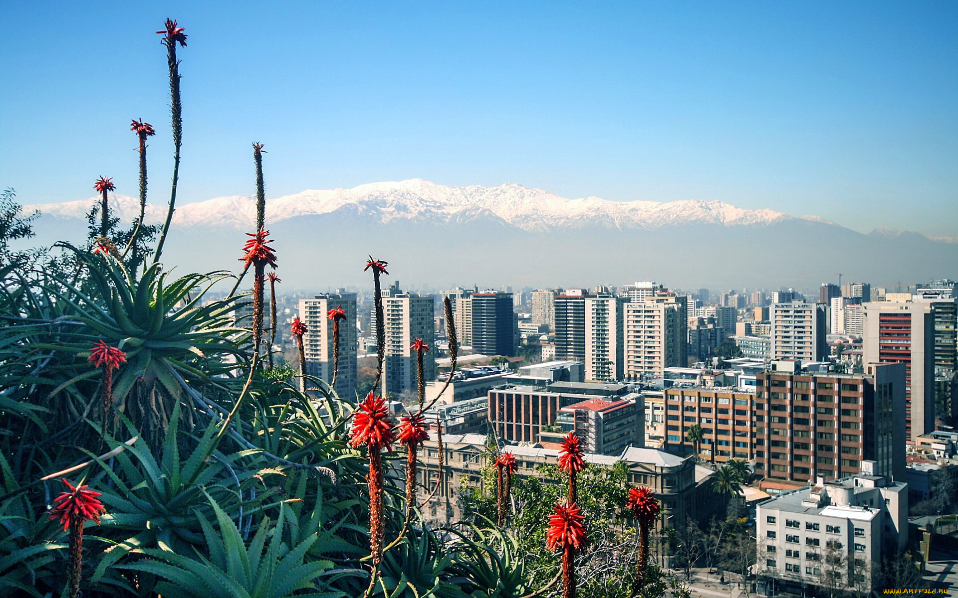 города, сантьяго, , Чили, панорама