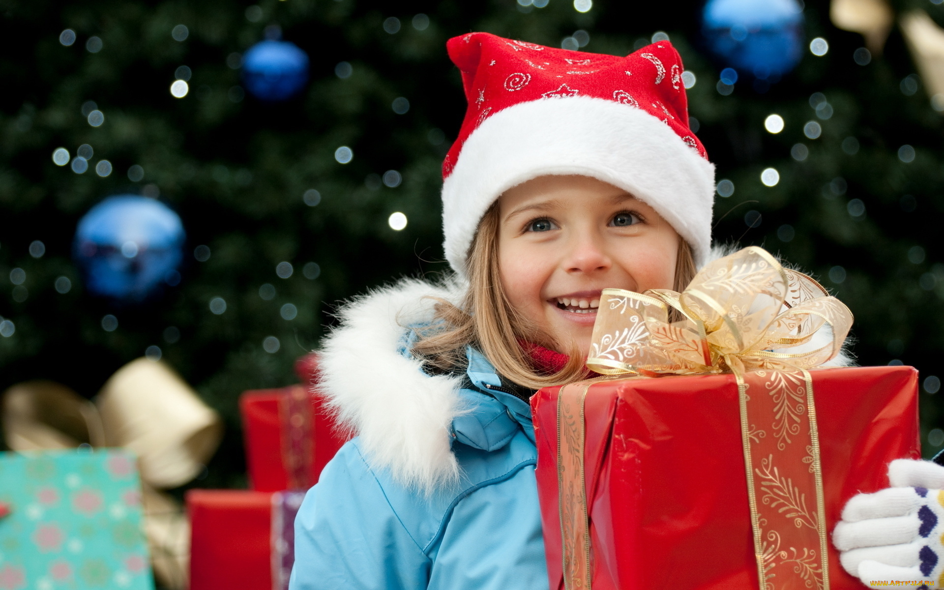 праздничные, подарки, и, коробочки, подарок, коробка, ребёнок, девочка, ёлка