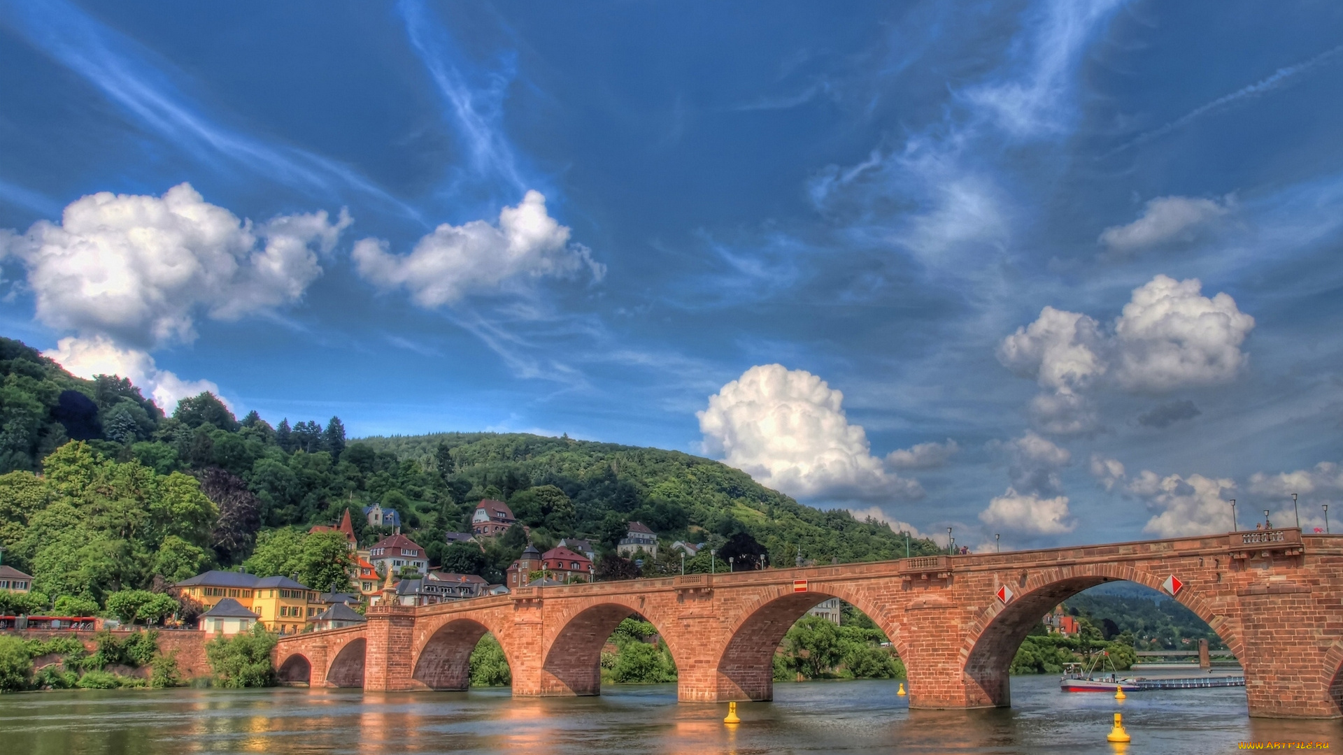 heidelberg, germany, города, гейдельберг, германия, neckar, хайдельберг, река, неккар, пейзаж