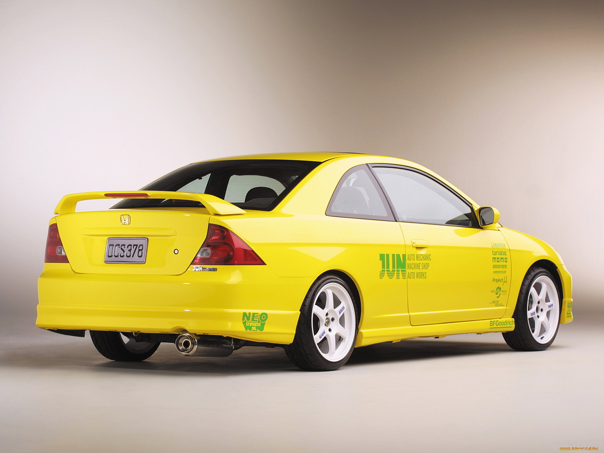 автомобили, honda, civic, jun, желтый, 2001г, coupe