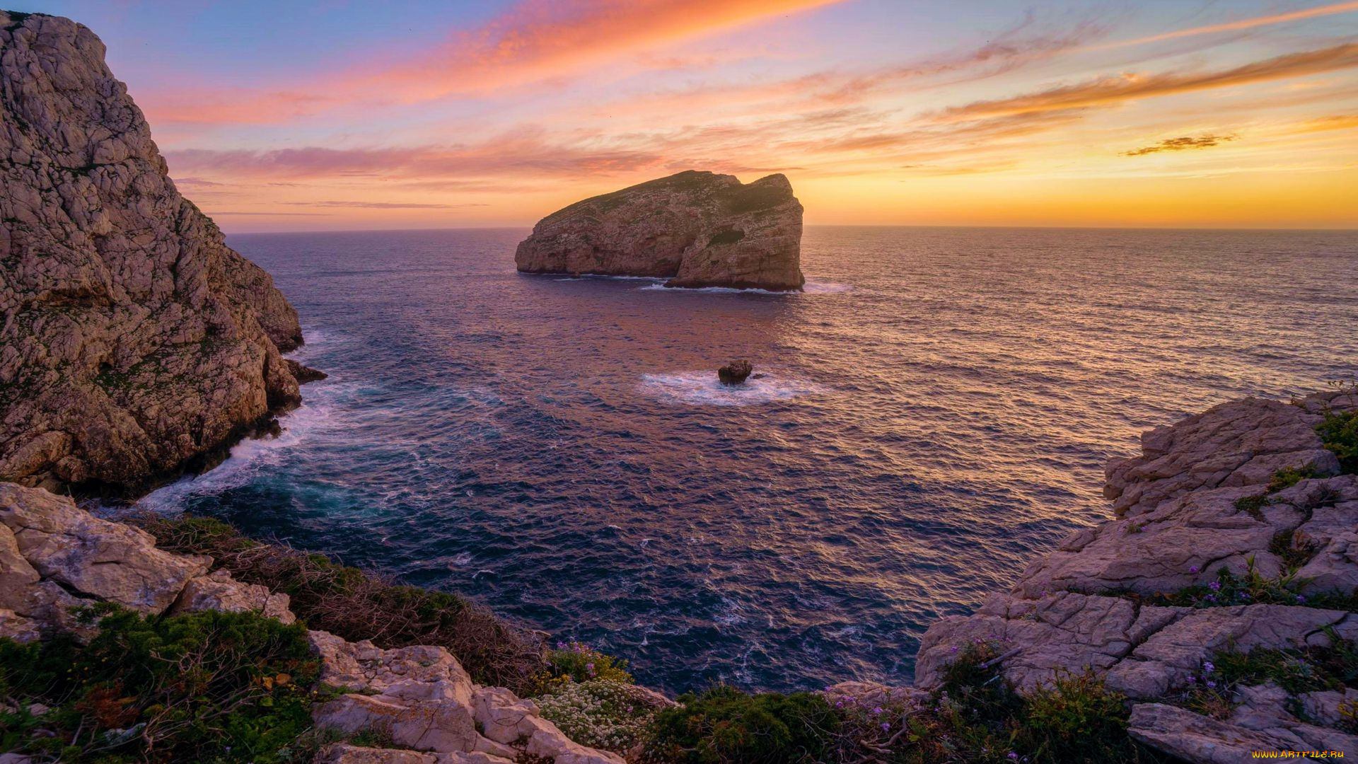 sardinia, italy, природа, побережье