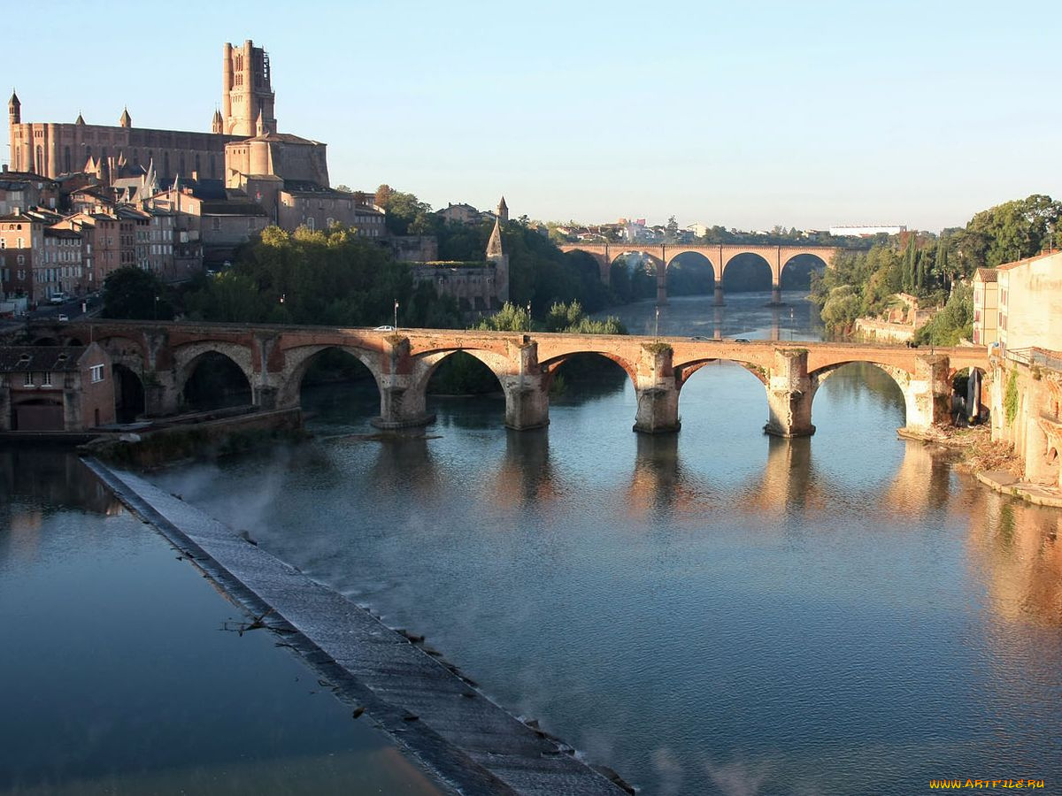 albi, france, города, мосты