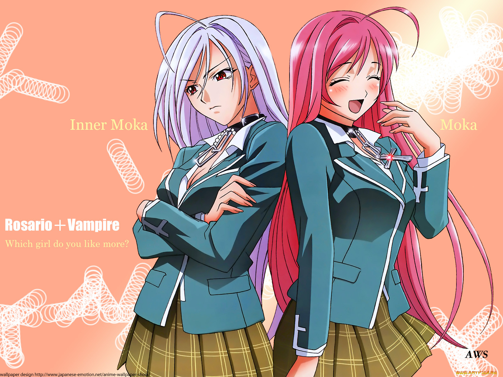 аниме, rosario, vampire