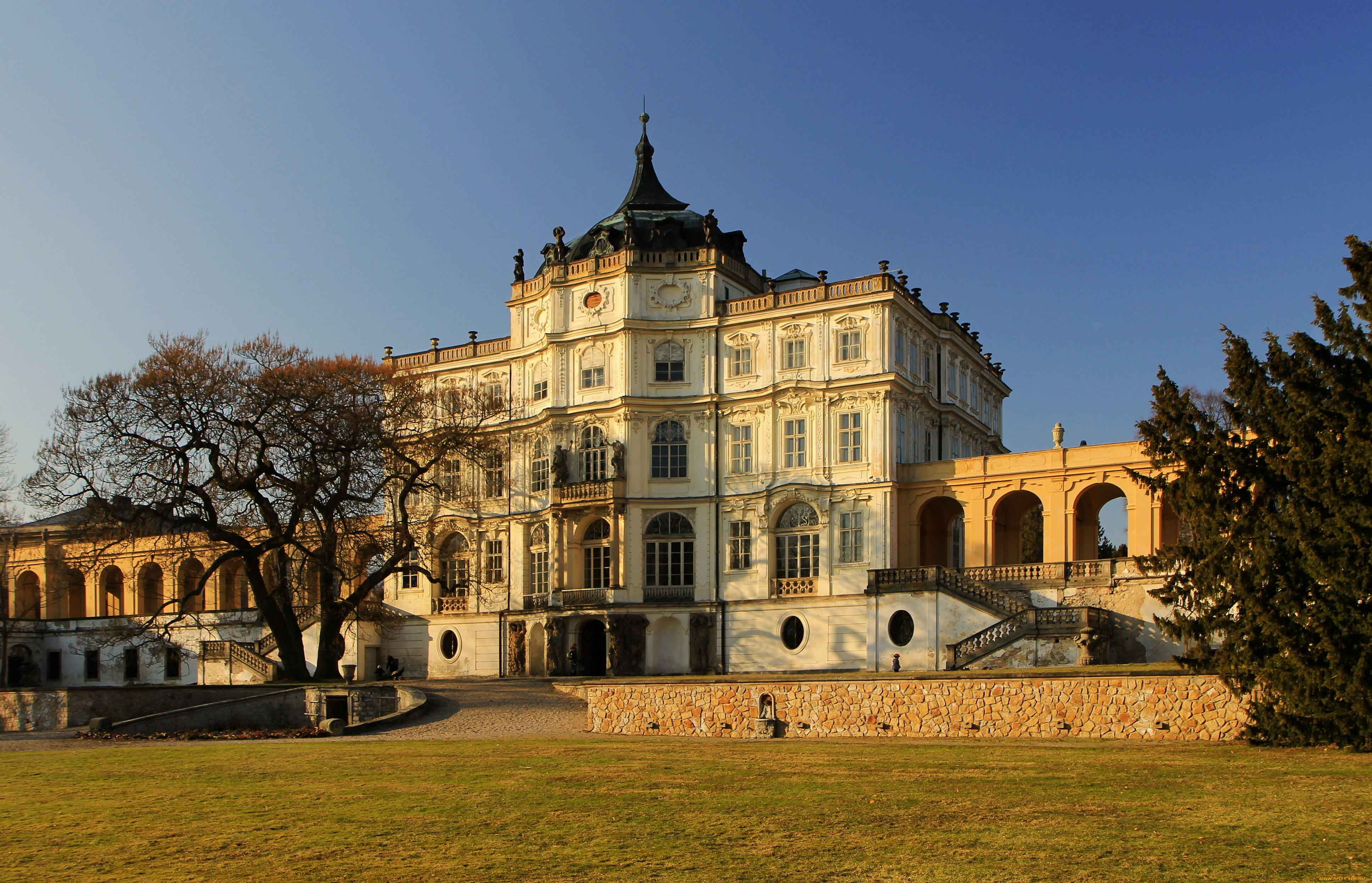 czech, republic, castle, ploskovice, города, дворцы, замки, крепости, парк, замок