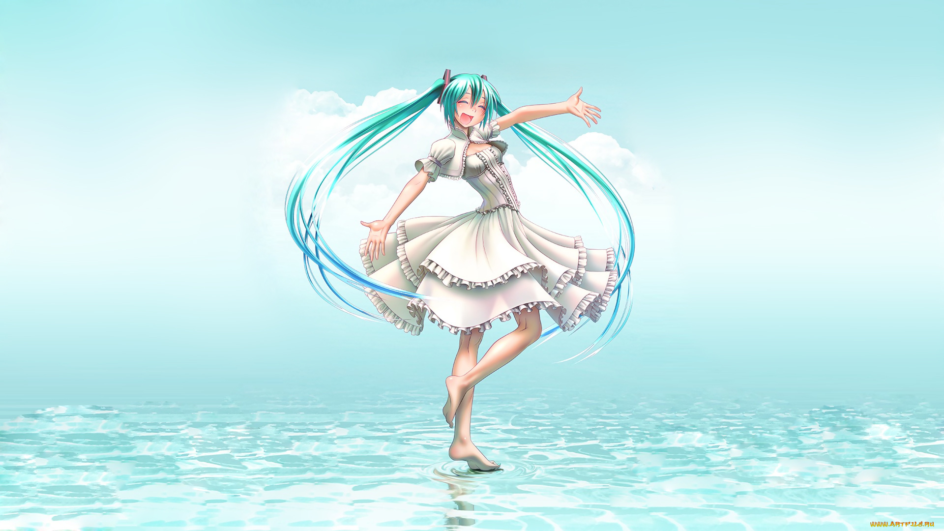 vocaloid, аниме, takouji, hatsune, miku, девушка, арт