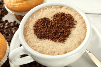 Картинка еда кофе +кофейные+зёрна кофейные зерна сердце