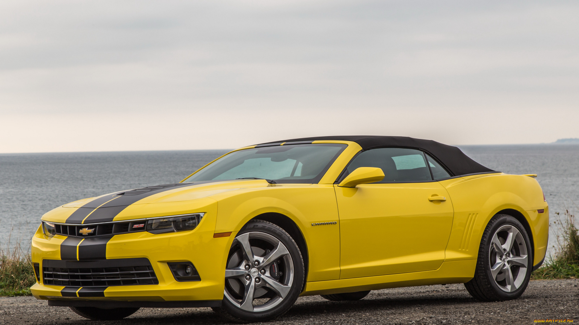 автомобили, camaro, жнлтый, convertible, ss, chevrolet, 2014г