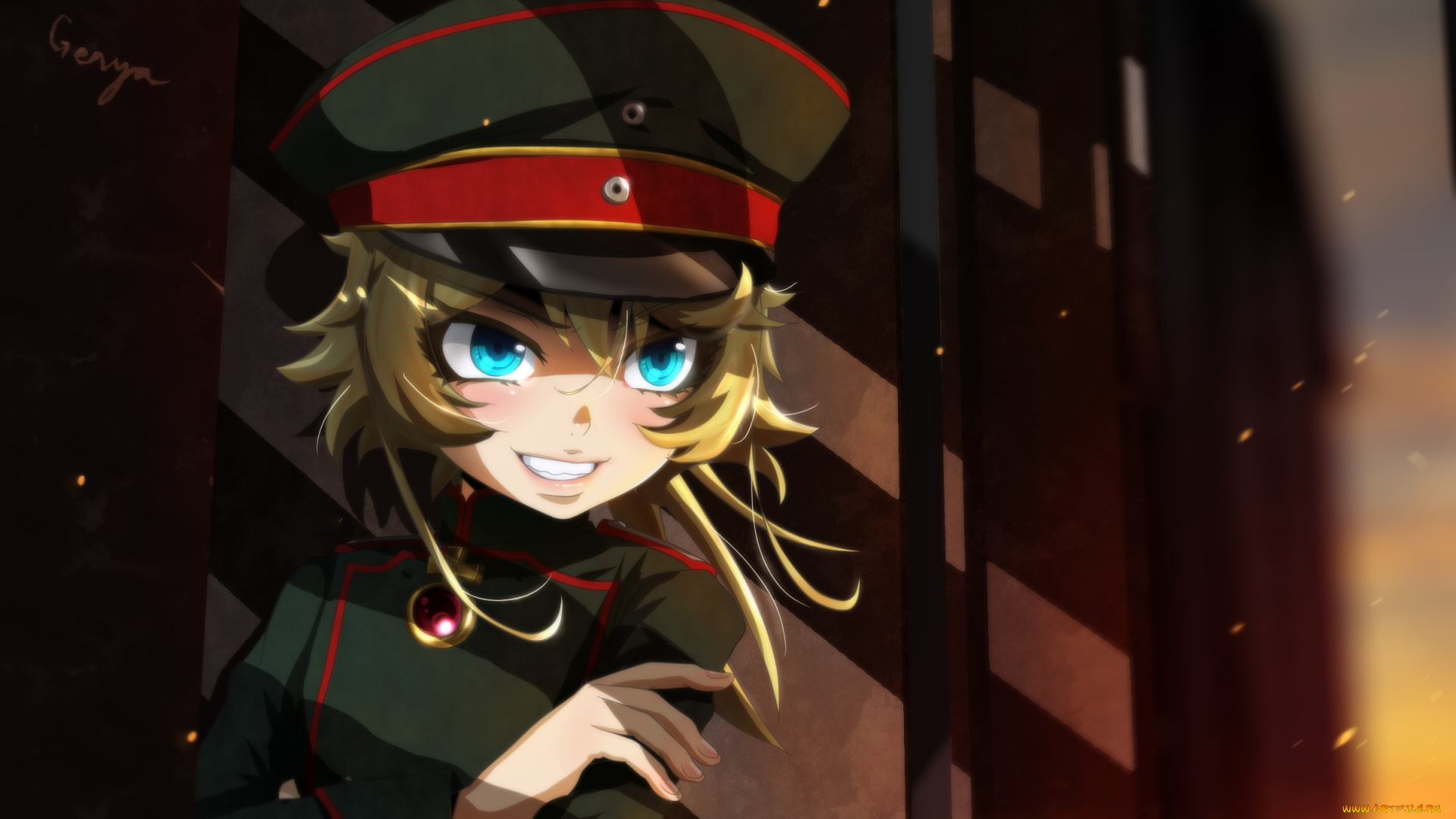 аниме, youjo, senki, art, tanya, degurechaff, девушка, anime, youjo, senki, форма