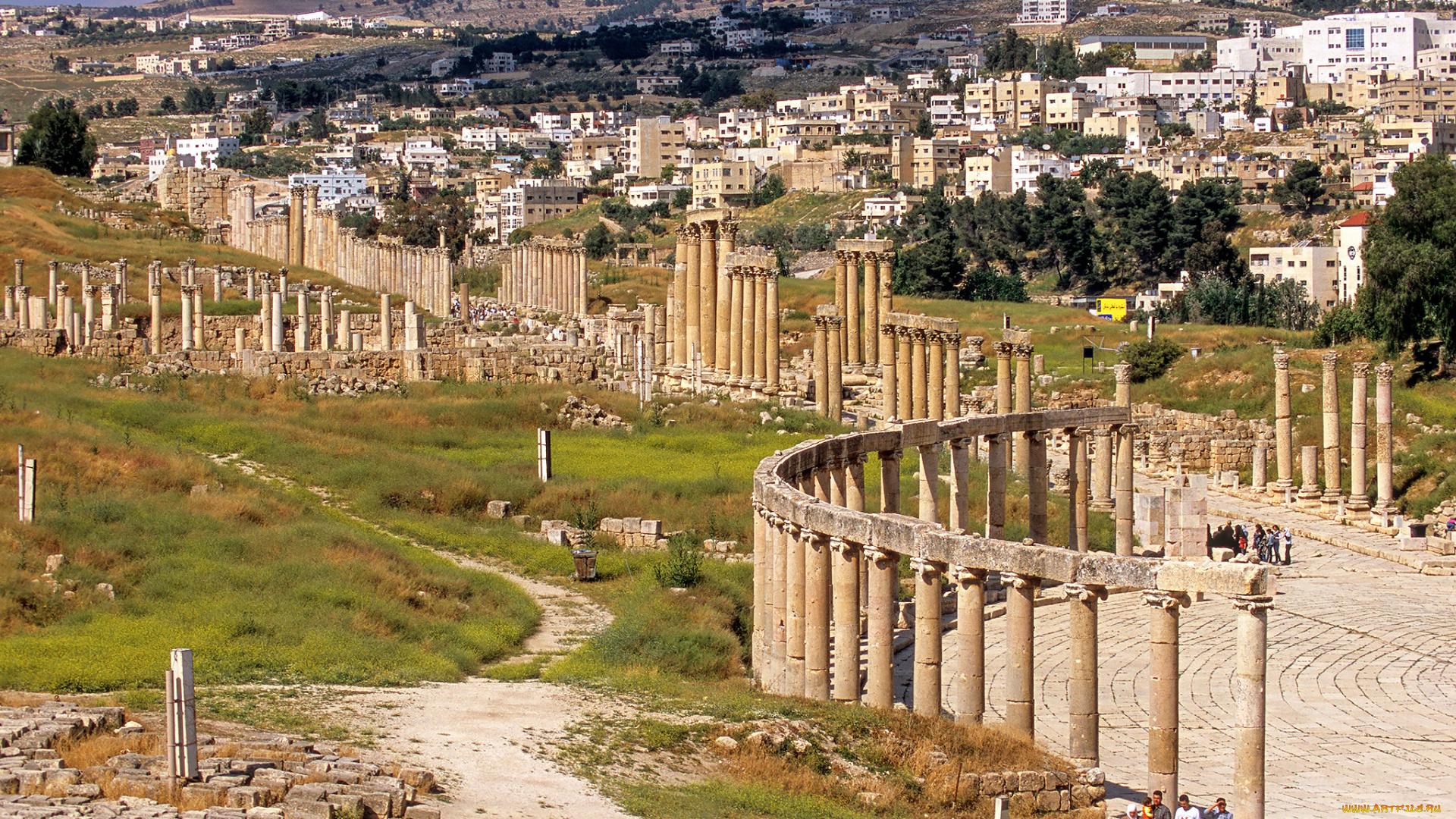 jerash, , jordan, города, -, панорамы, простор