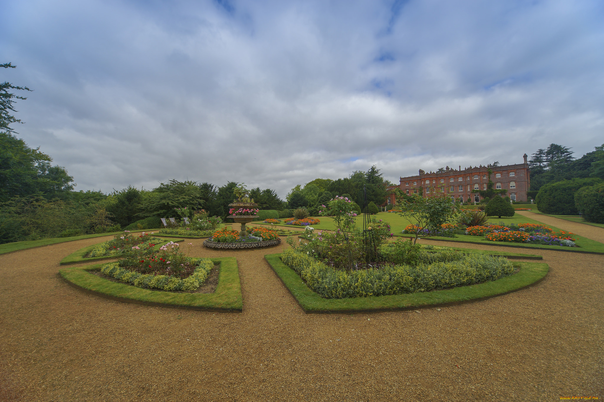 hughenden, manor, and, gardens, города, -, панорамы, простор