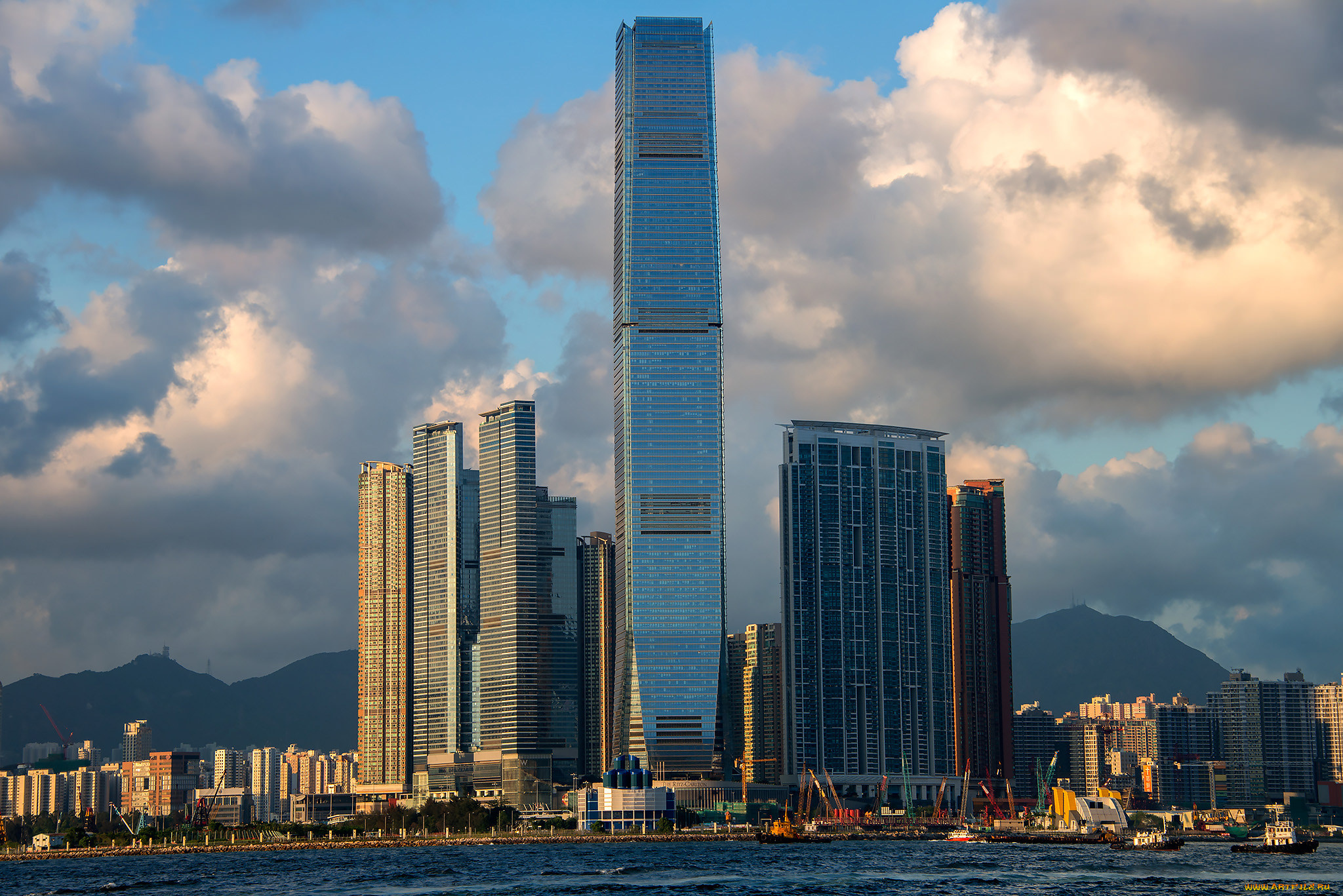 icc, tower, , west, kowloon, , hong, kong, города, гонконг, , китай, простор