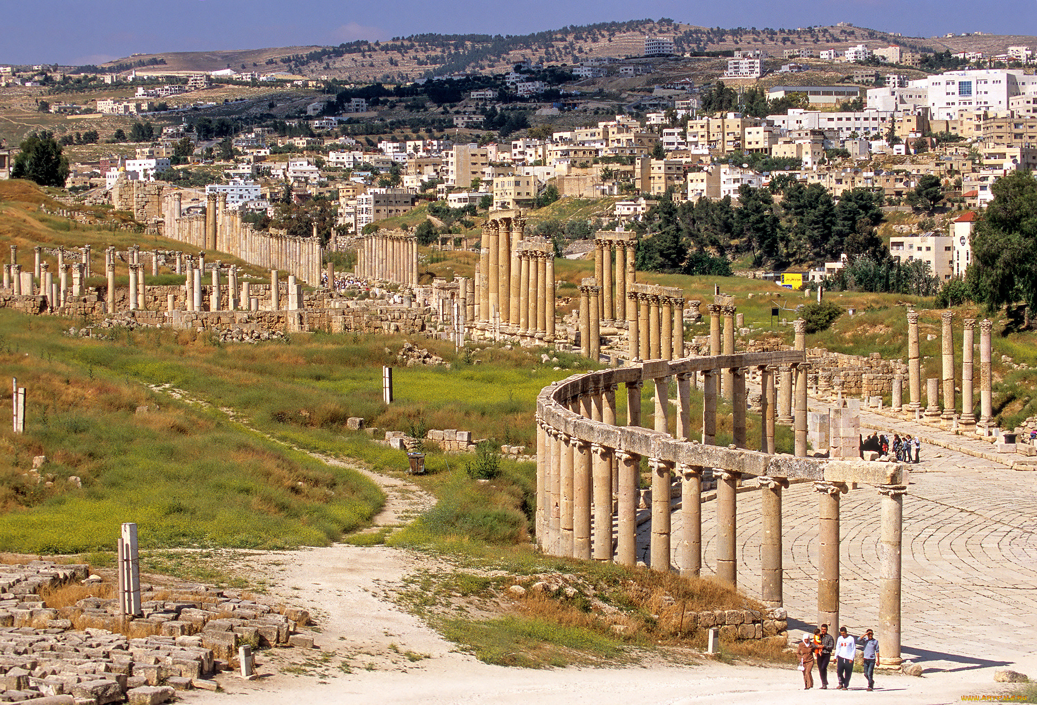 jerash, , jordan, города, -, панорамы, простор