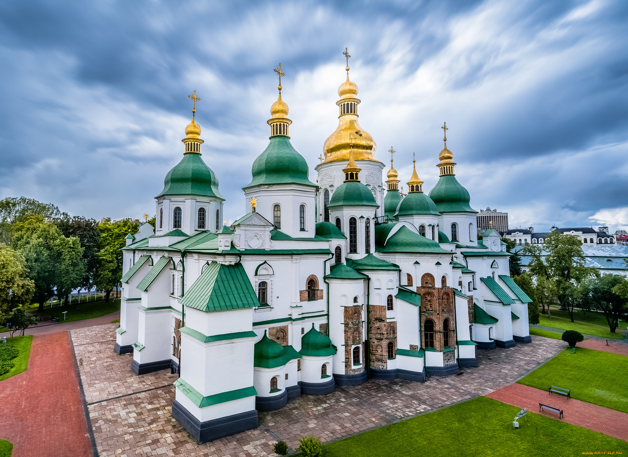 saint, sophia`s, cathedral, -, kiev, города, киев, , украина, простор