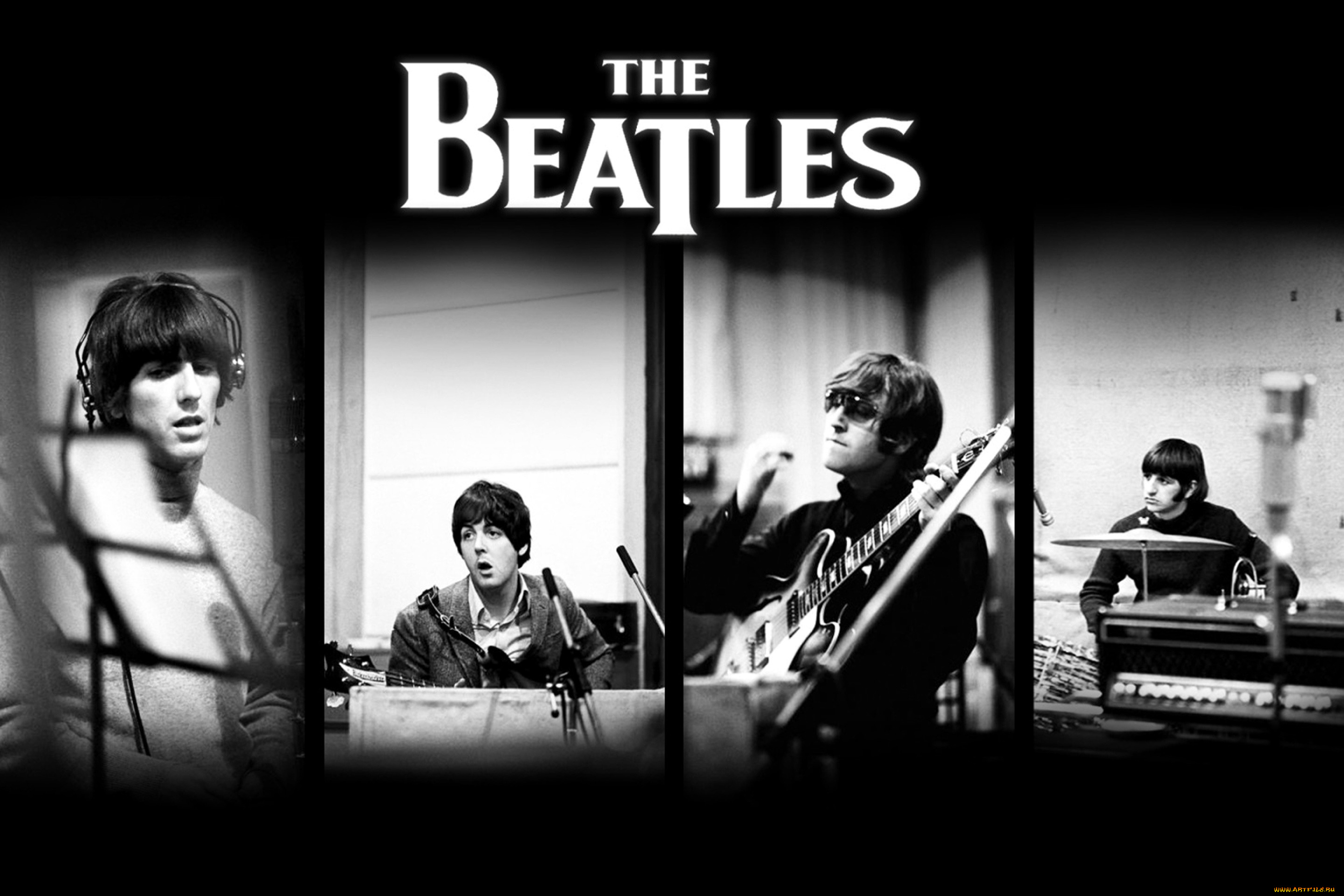 музыка, the, beatles, paul, mccartney, beatles, john, lennon, george, harrison, ringo, starr