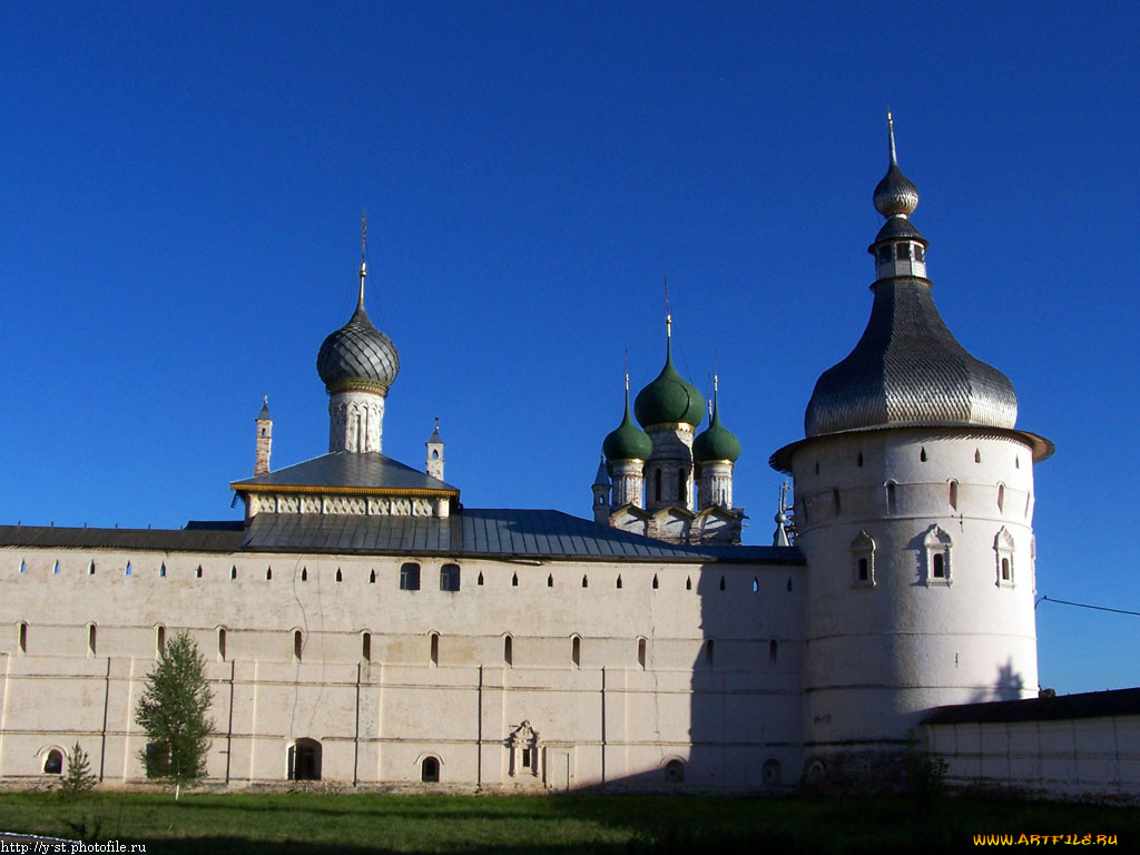 ростов, башни, кремля, города, православные, церкви, монастыри