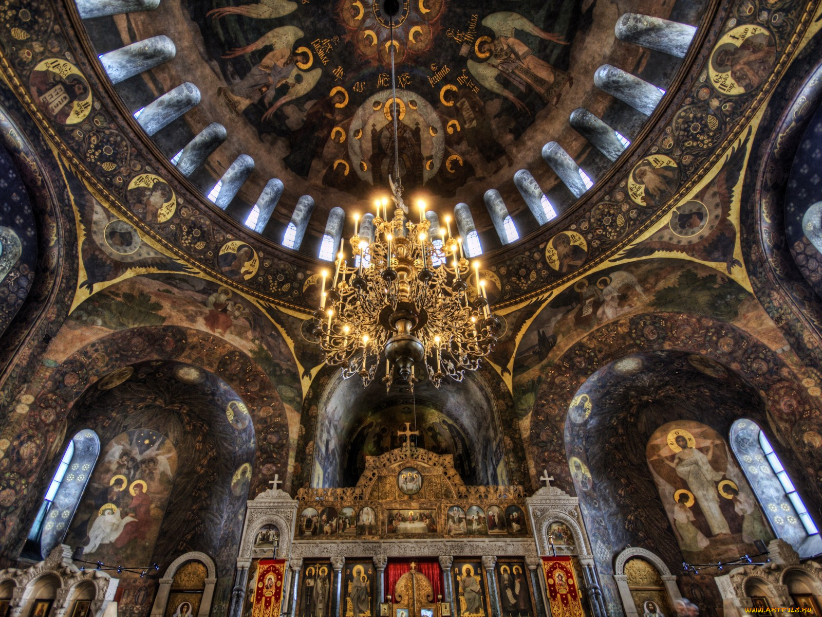 grand, cathedral, in, kiev, интерьер, убранство, роспись, храма