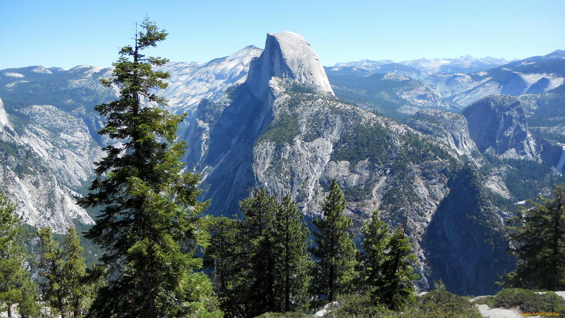 природа, горы, glacier, point, yosemite