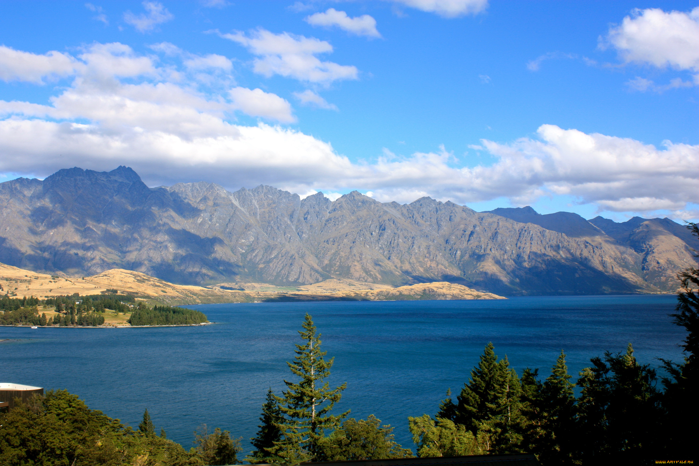 природа, реки, озера, new, zealand, queenstown