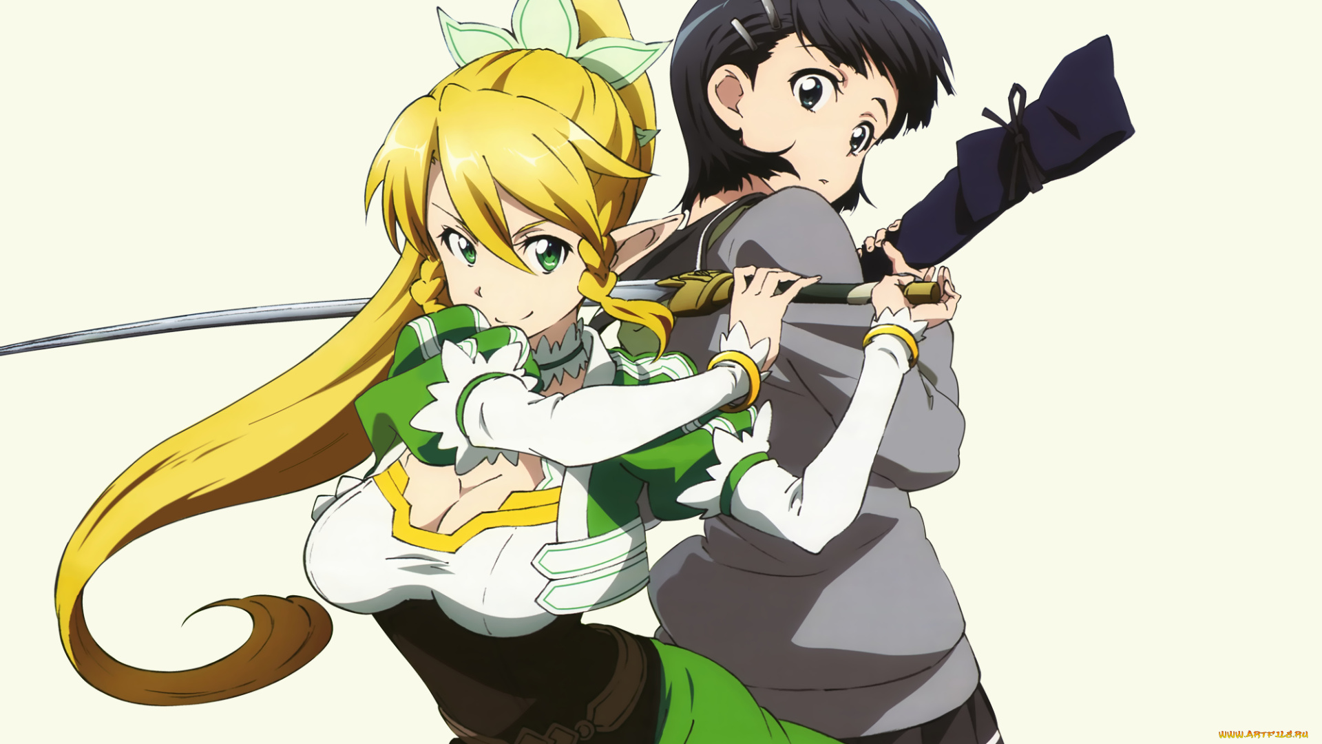 аниме, sword, art, online, leafa, kirigaya, suguha, sword, art, online, девушки