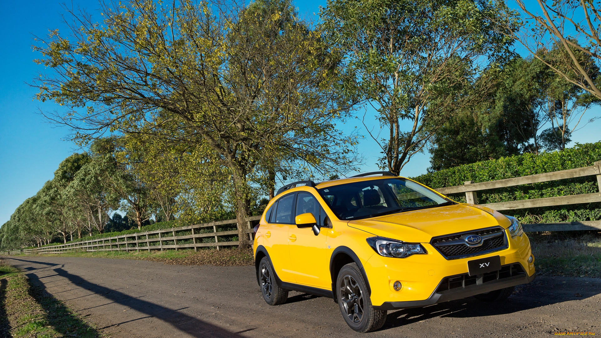 автомобили, subaru, желтая, 2015г, sunshine, yellow, xv