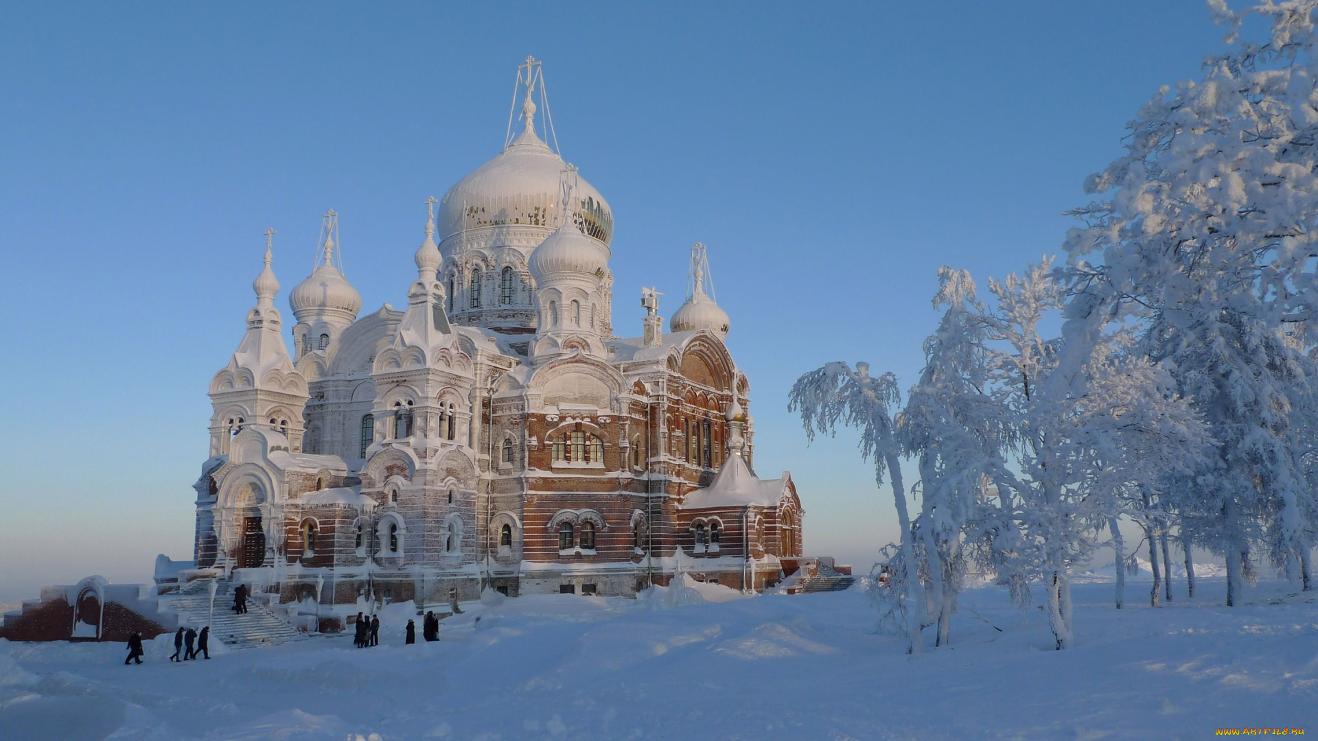 города, -, православные, церкви, , монастыри, деревья, снег, церковь