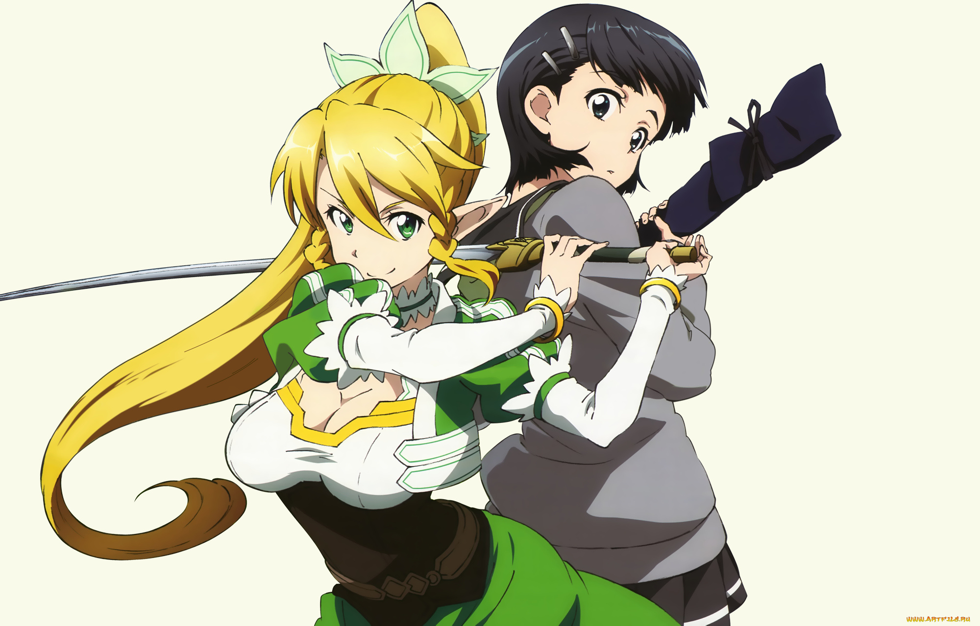 аниме, sword, art, online, leafa, kirigaya, suguha, sword, art, online, девушки