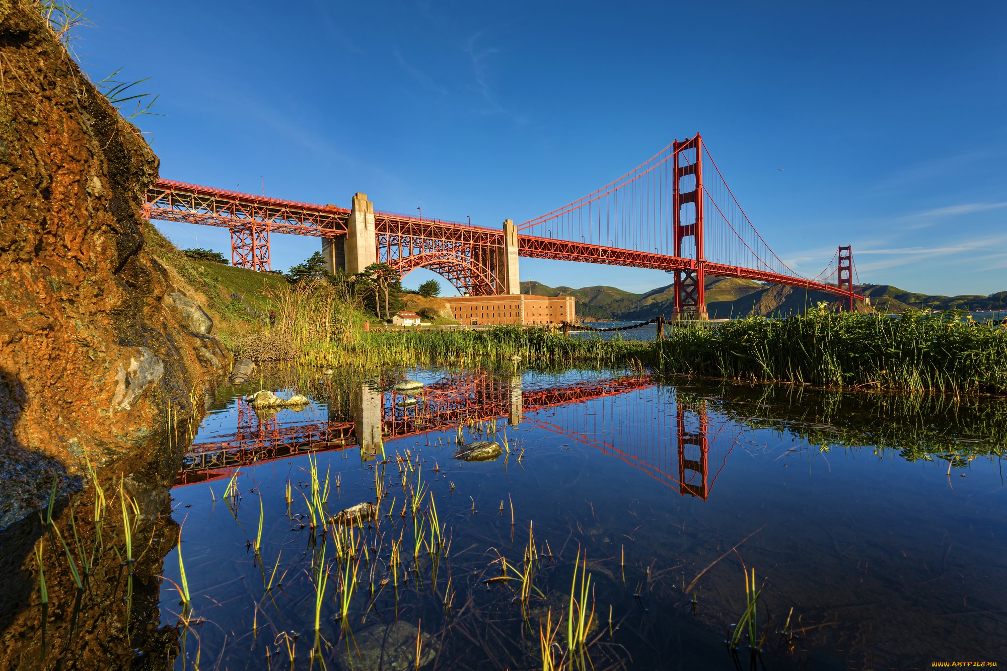 golden, gate, bridge, города, -, мосты, мост, арочный