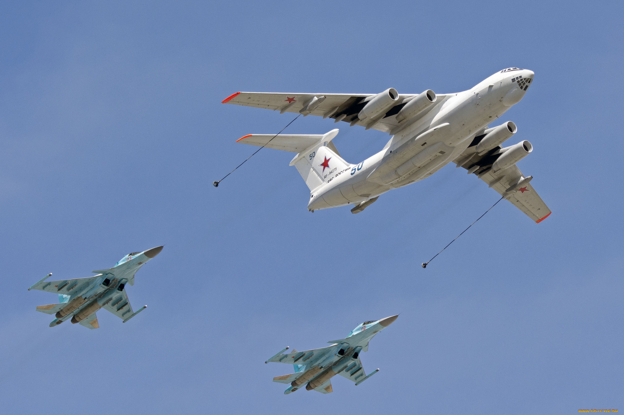 airforce, il-78, and, su-34, авиация, разные, вместе