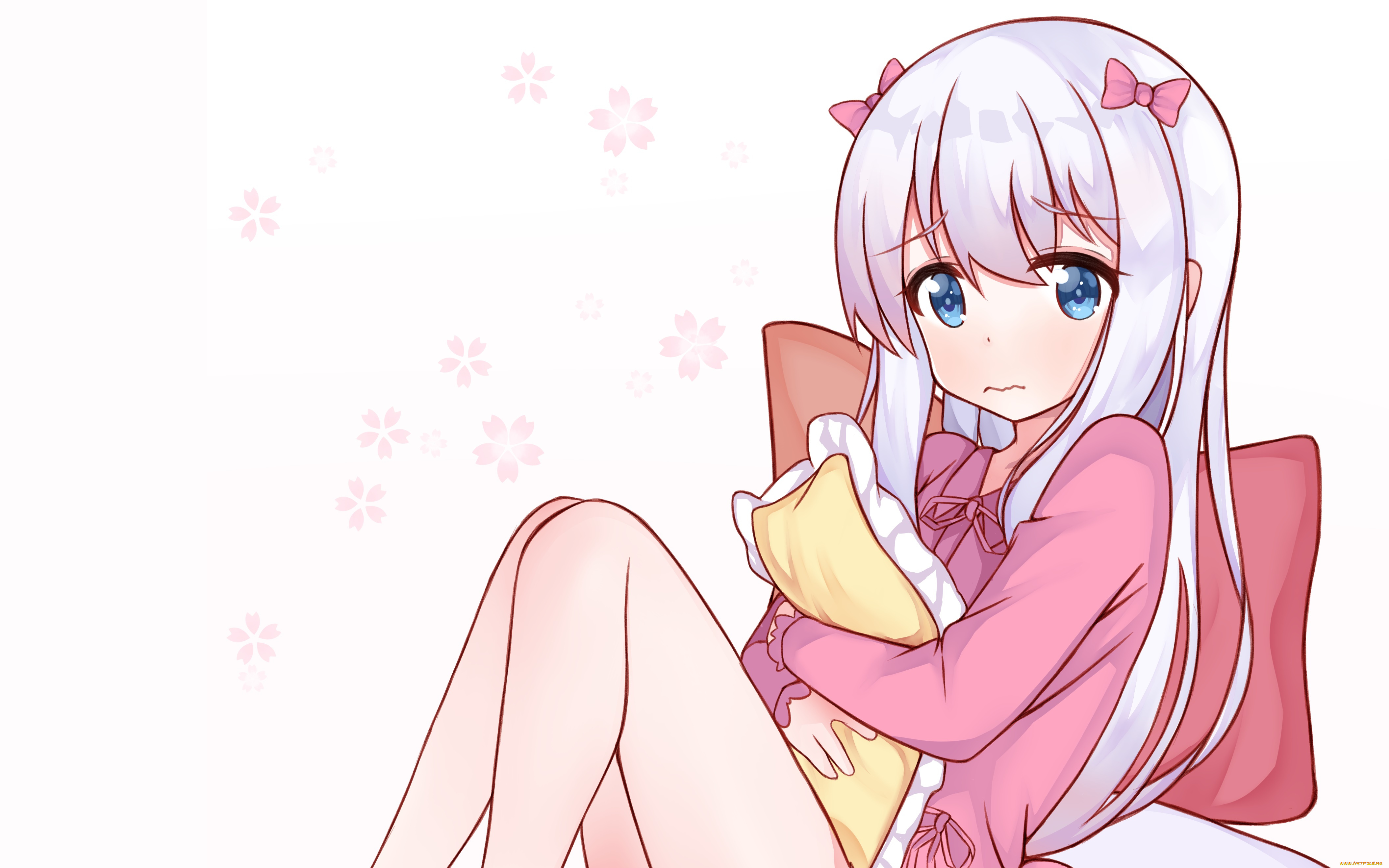 аниме, eromanga-sensei, девушка, взгляд, фон