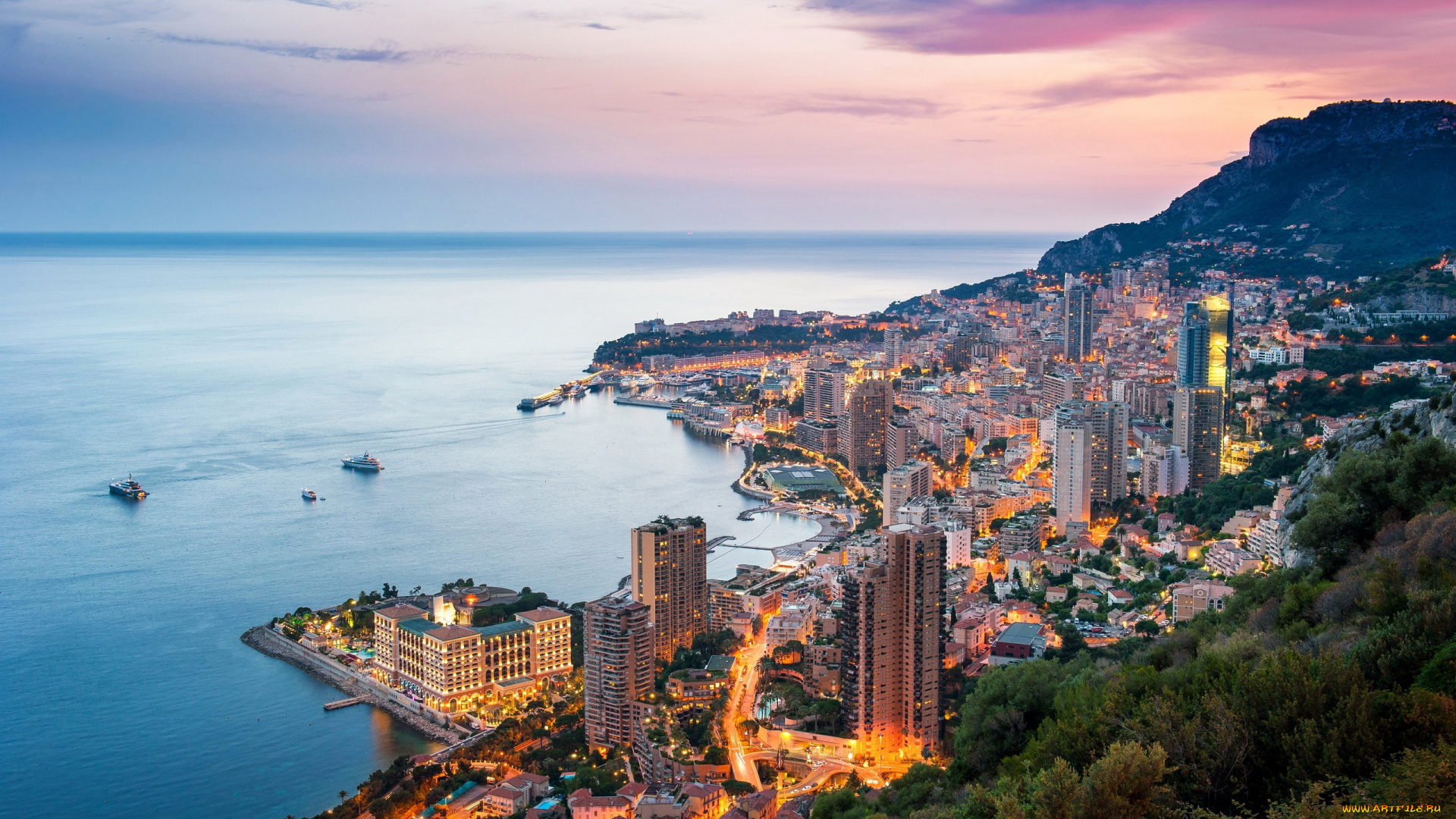 города, монте-карло, , монако, панорама