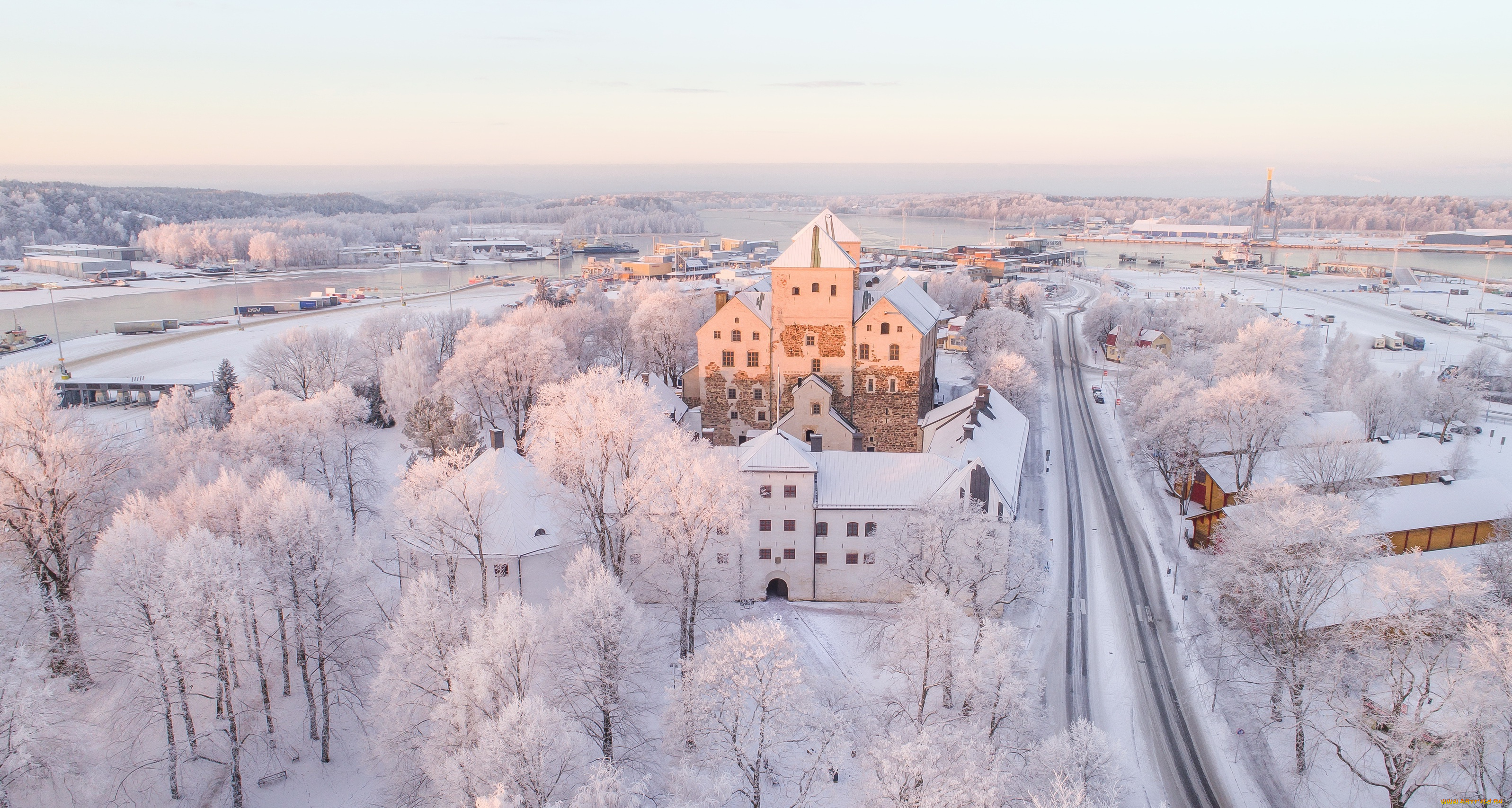 города, -, панорамы, finland, turku, turun, linna