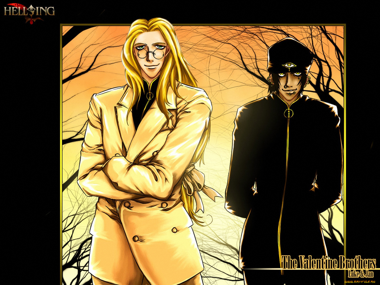 аниме, <b>hellsing</b>, luke, jan, valentine.