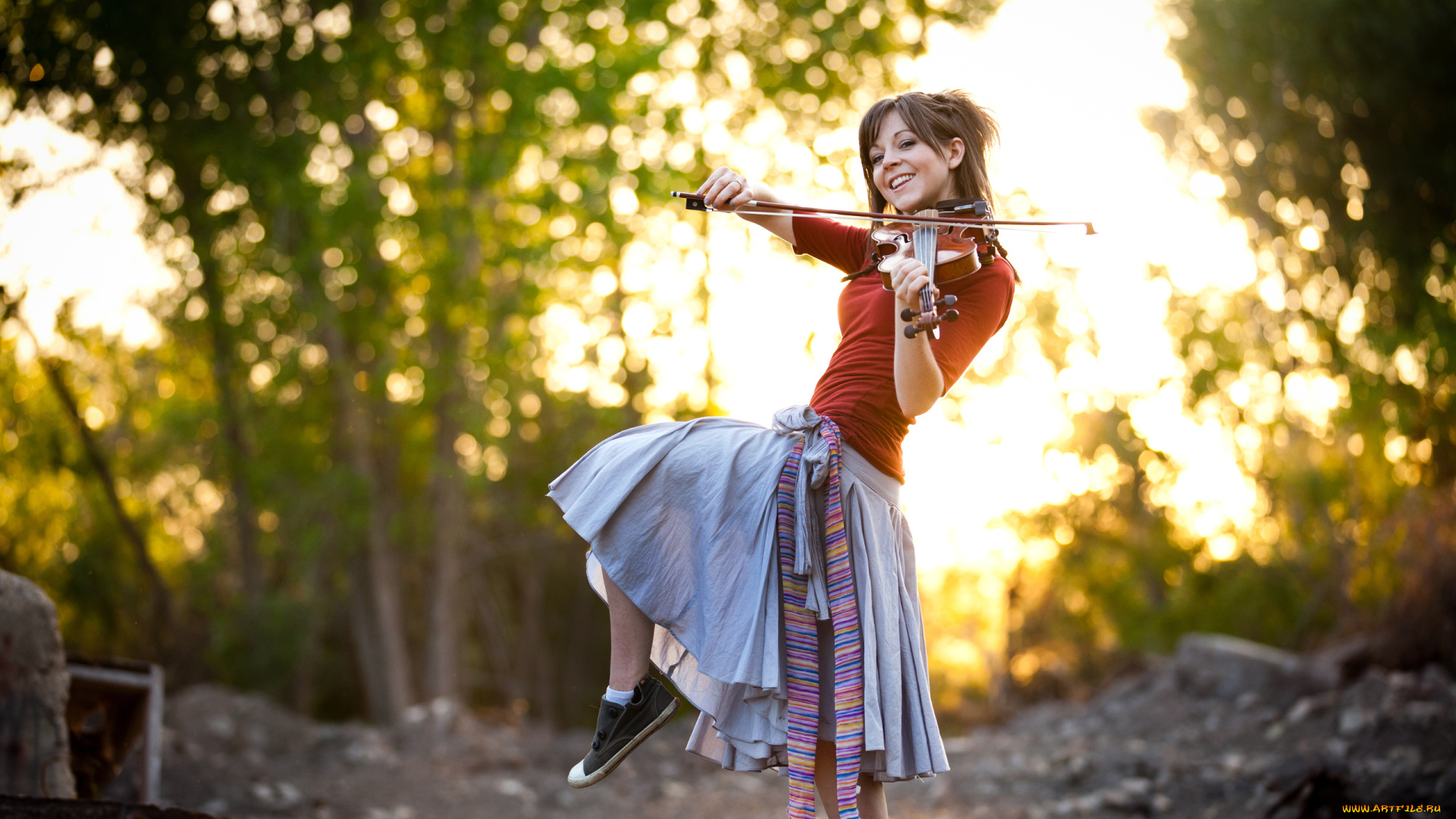 музыка, lindsey, stirling, скрипачка