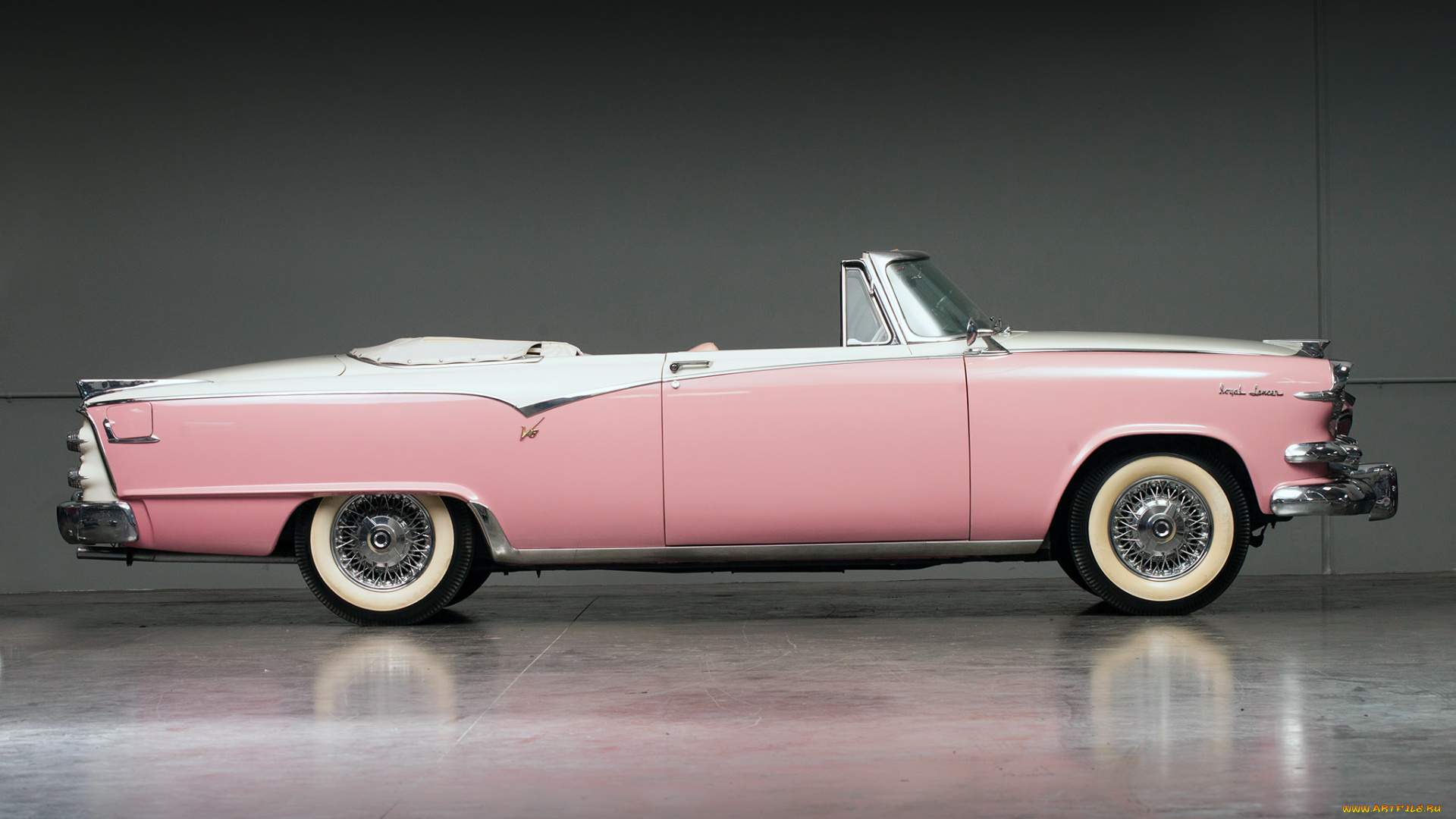 автомобили, dodge, 1955г, custom, royal, lancer, convertible