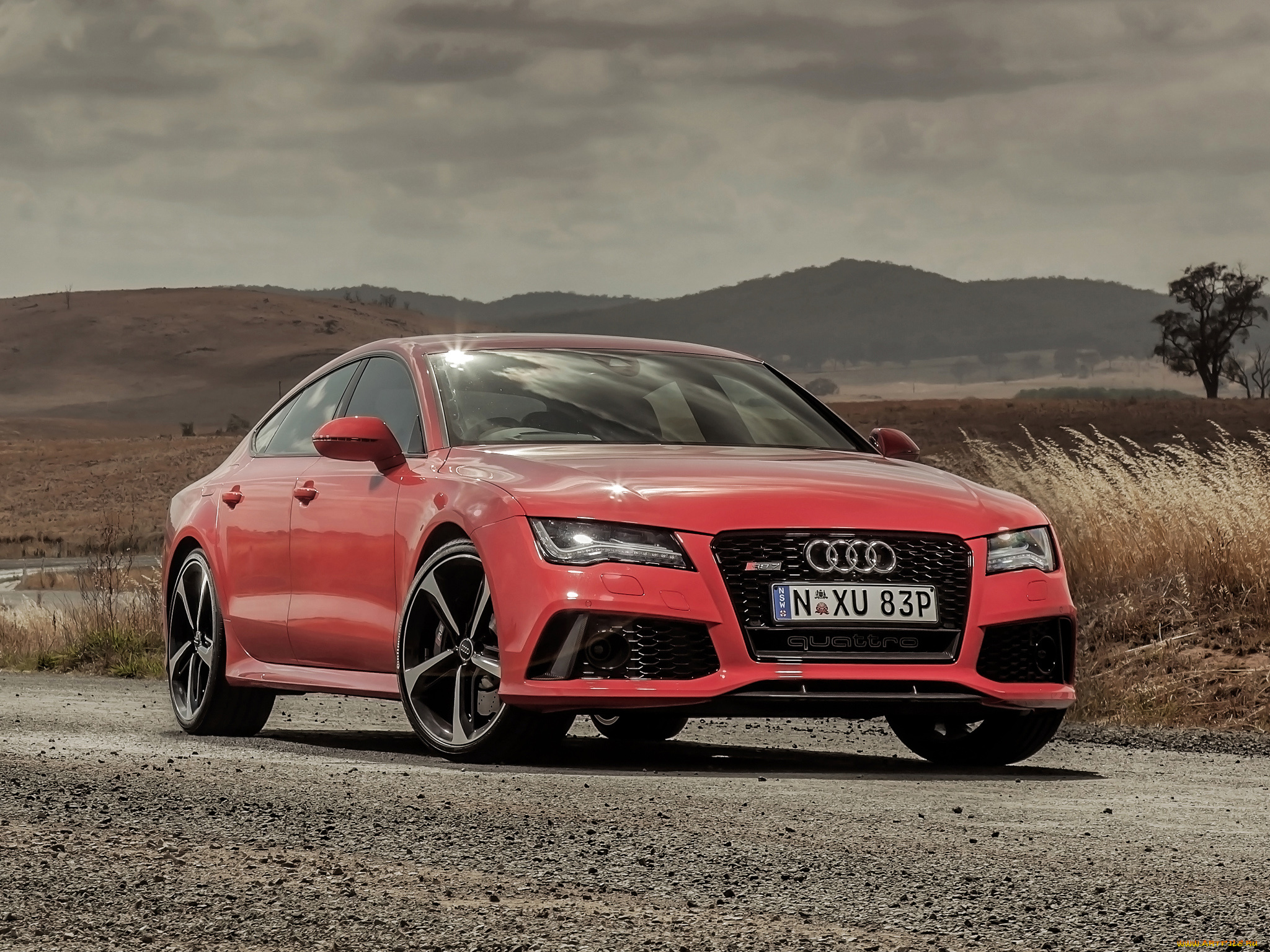 автомобили, audi, красный, 2014г, au-spec, sportback, rs, 7