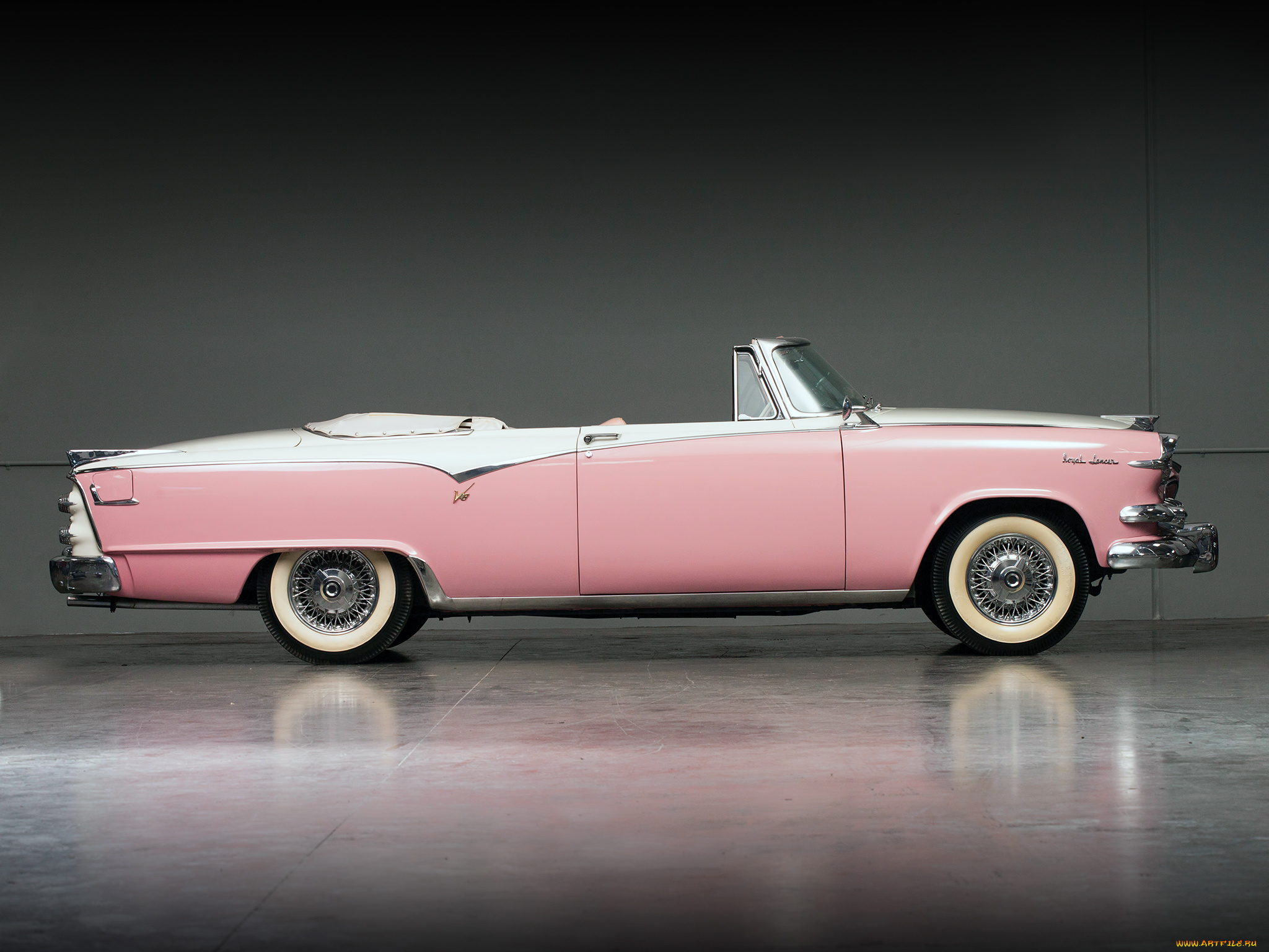 автомобили, dodge, 1955г, custom, royal, lancer, convertible