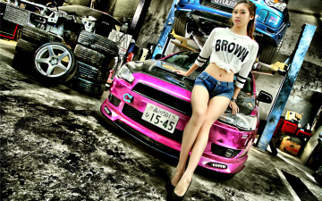 Картинка автомобили авто+с+девушками автомобиль азиатка девушка