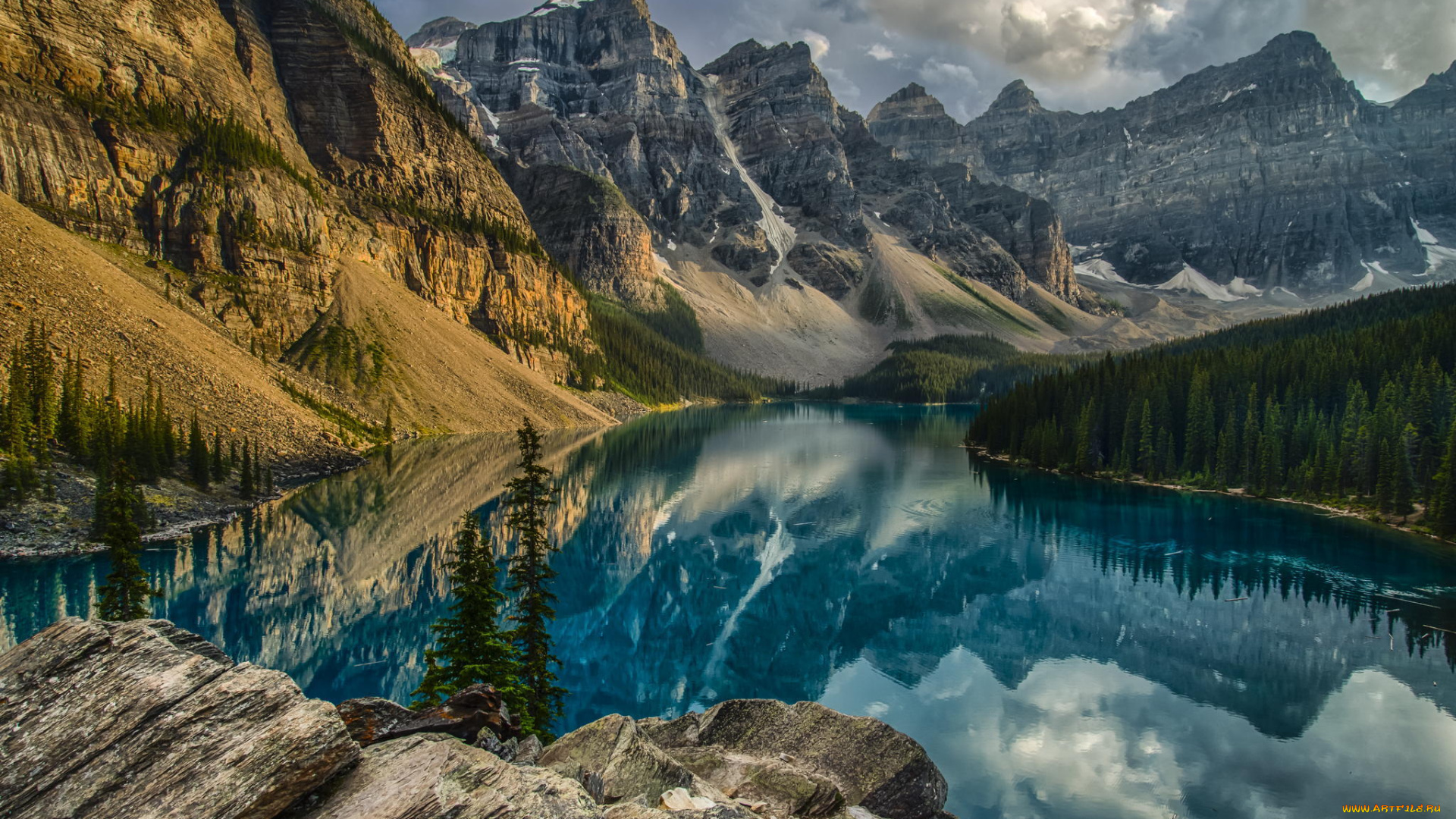 природа, реки, озера, горы, озеро, канада