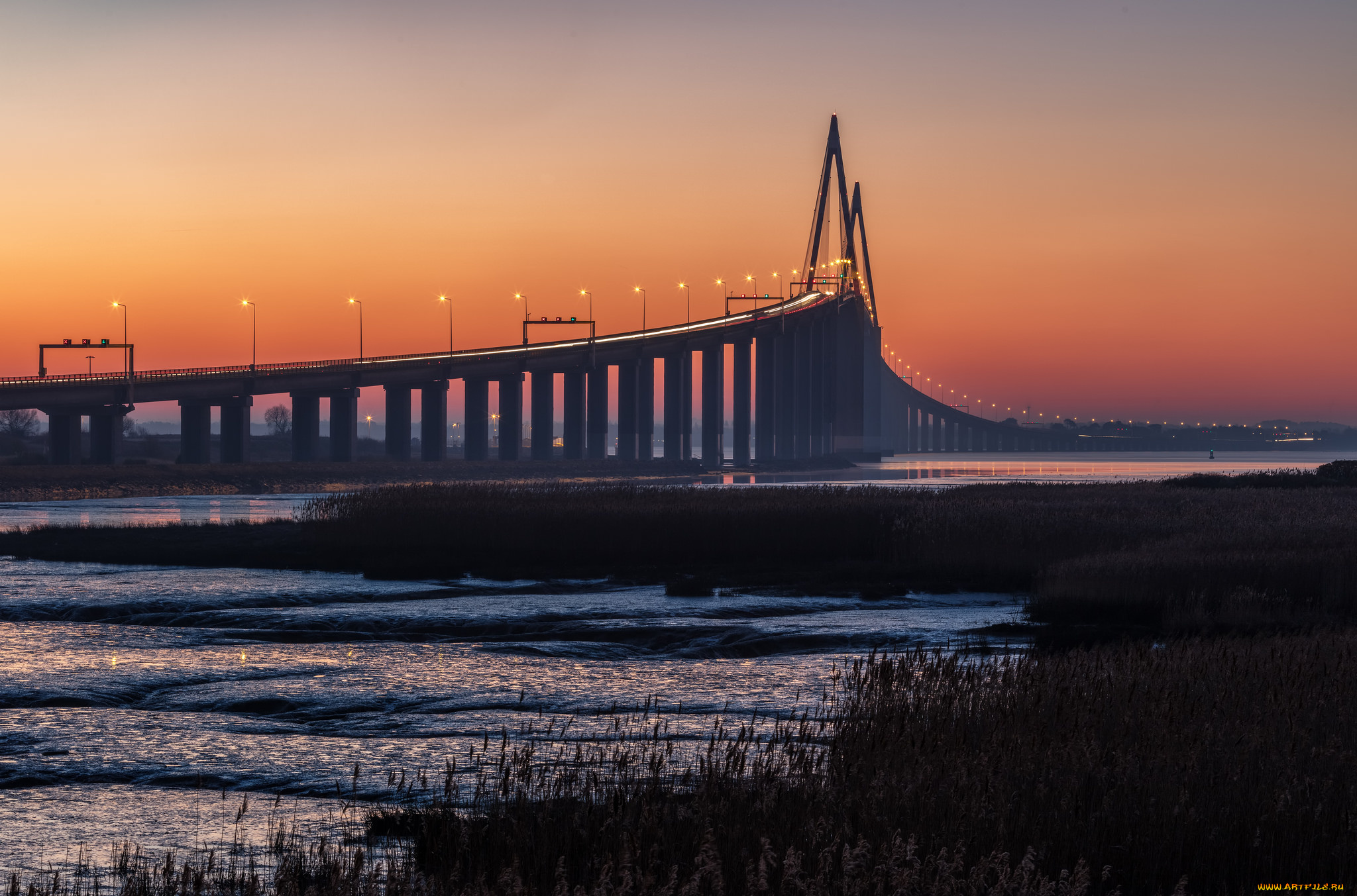 pont, de, saint-nazaire, города, -, мосты, мост