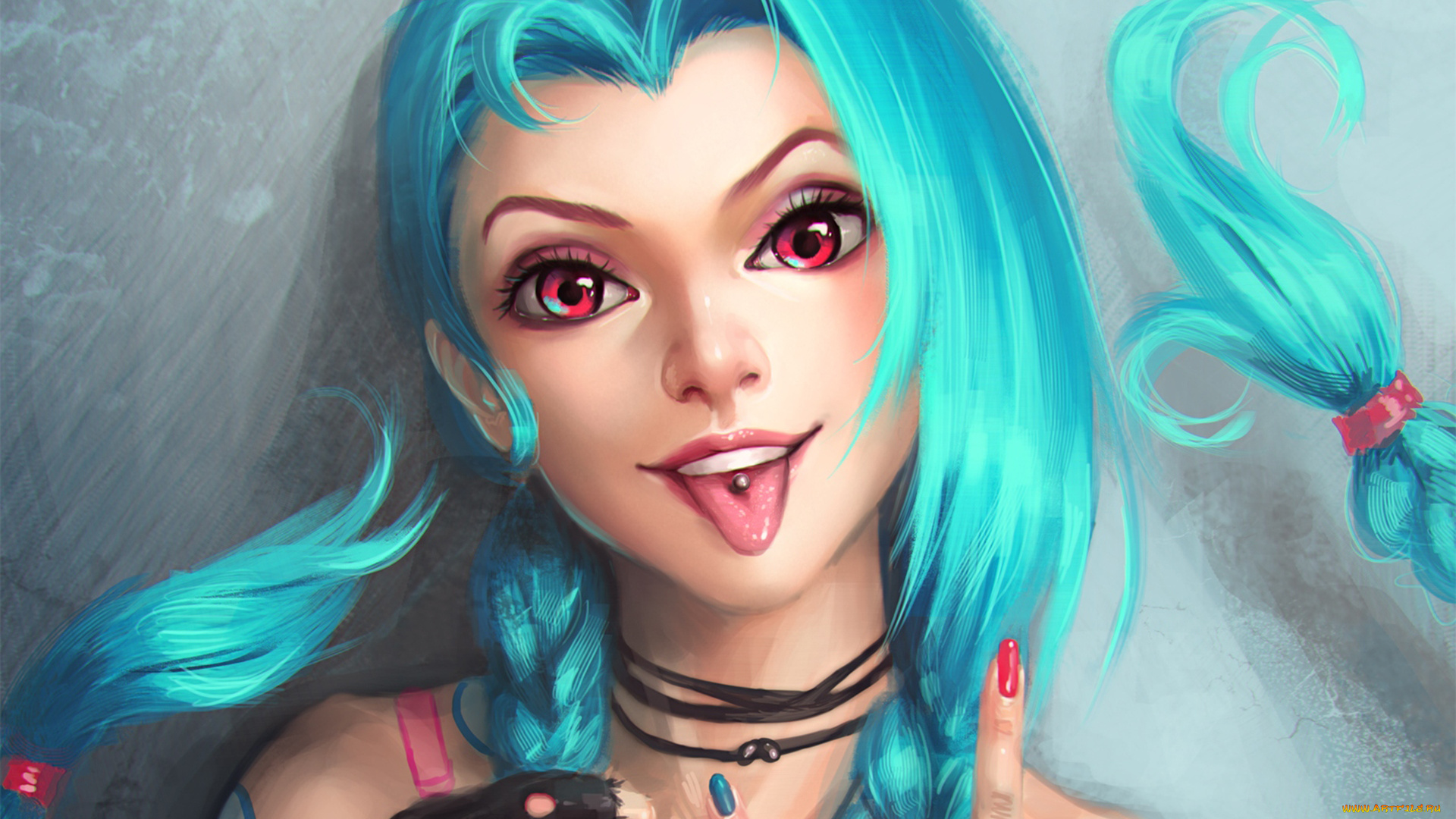 league, of, legends, фэнтези, девушки, язык, league, of, legends, lol, jinx