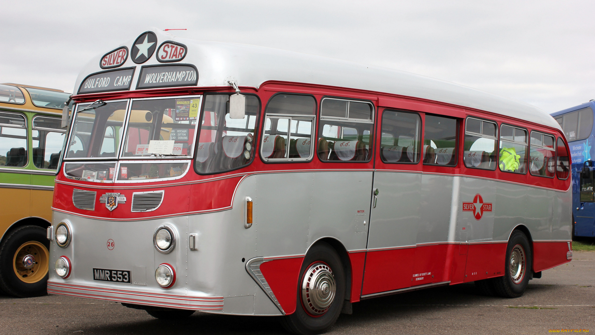 автомобили, автобусы, пассажирский, транспорт, silver, star, coach, leyland, tiger, cub, 1955