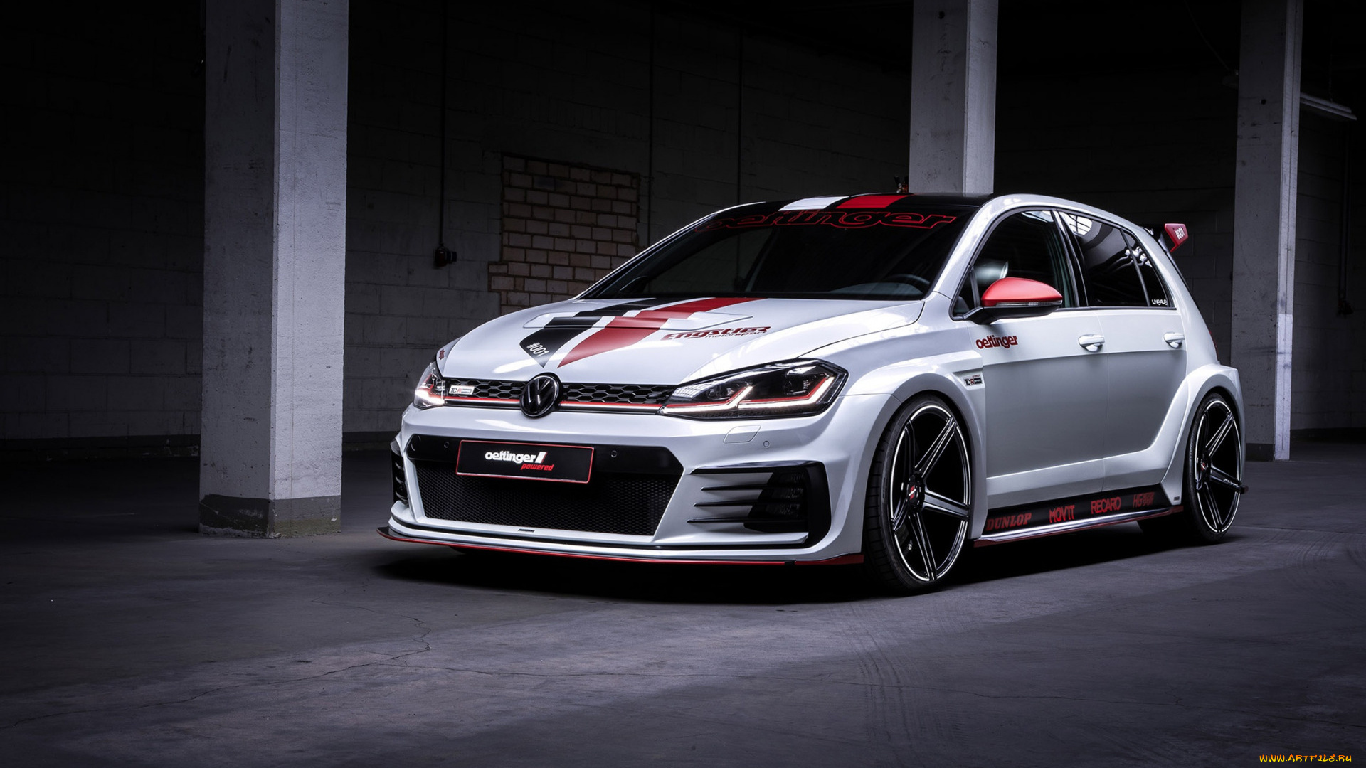 2019, volkswagen, golf, gti, tcr, автомобили, volkswagen, экстерьер, тюнинг, немецкие, белый, oettinger, хэтчбек