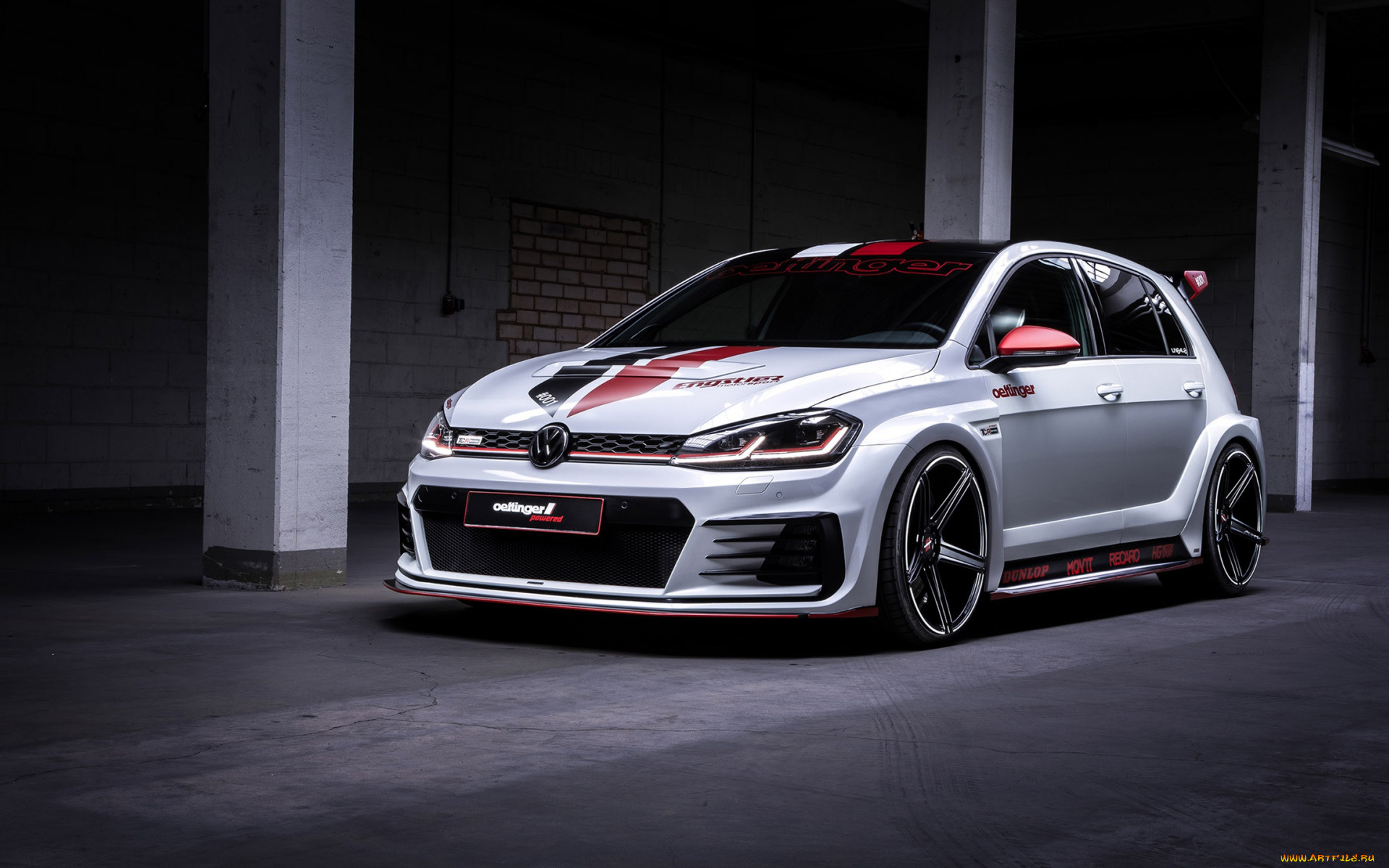 2019, volkswagen, golf, gti, tcr, автомобили, volkswagen, экстерьер, тюнинг, немецкие, белый, oettinger, хэтчбек