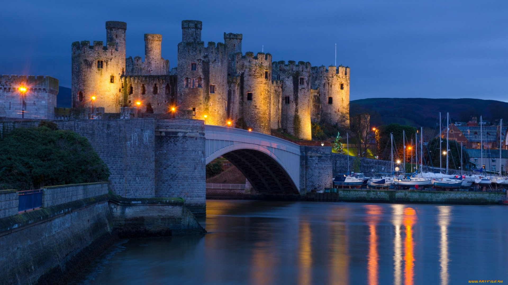 conwy, castle, north, wales, города, замки, англии, conwy, castle, north, wales