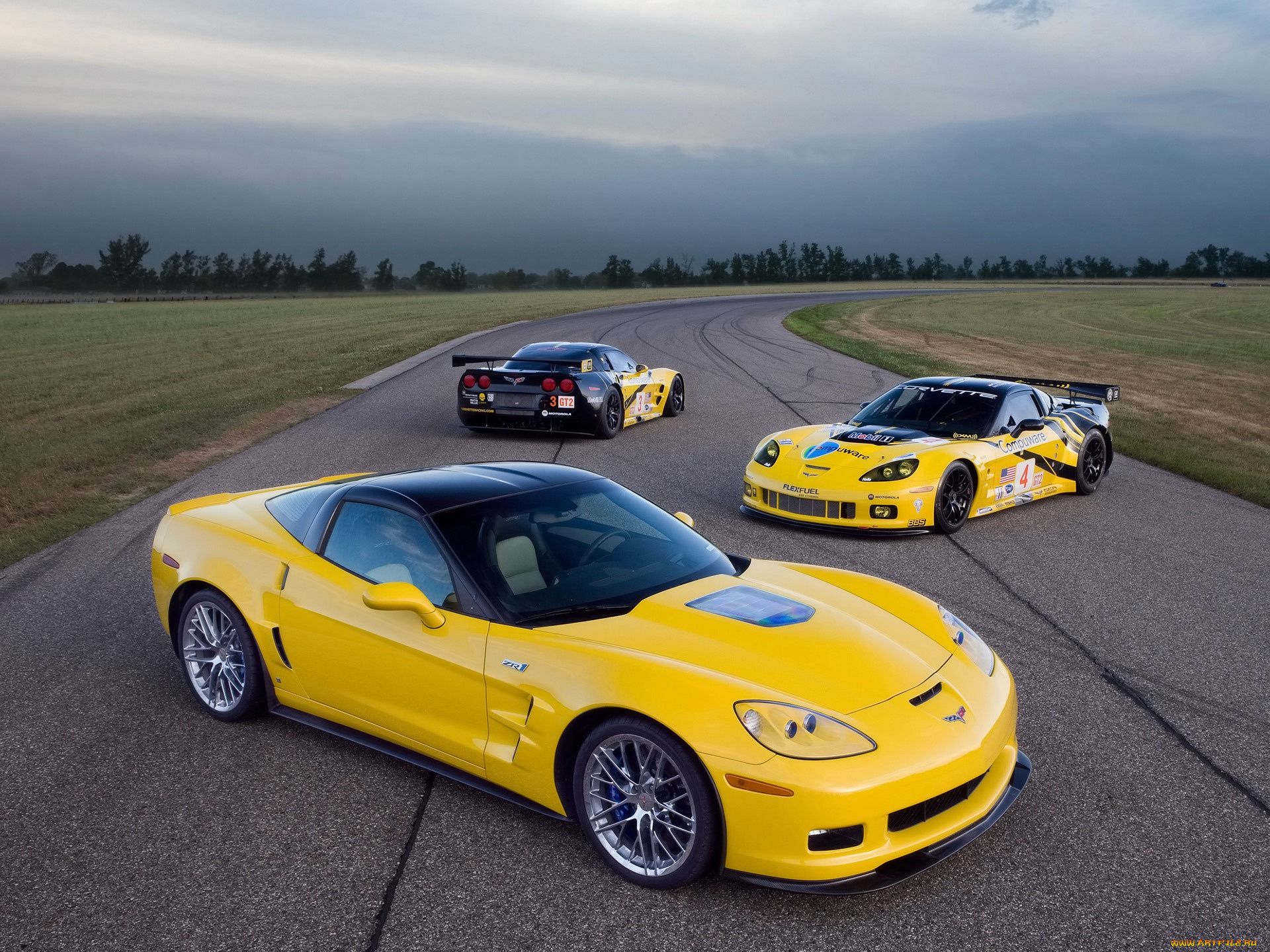 chevrolet, corvette, c6r, gt2, автомобили