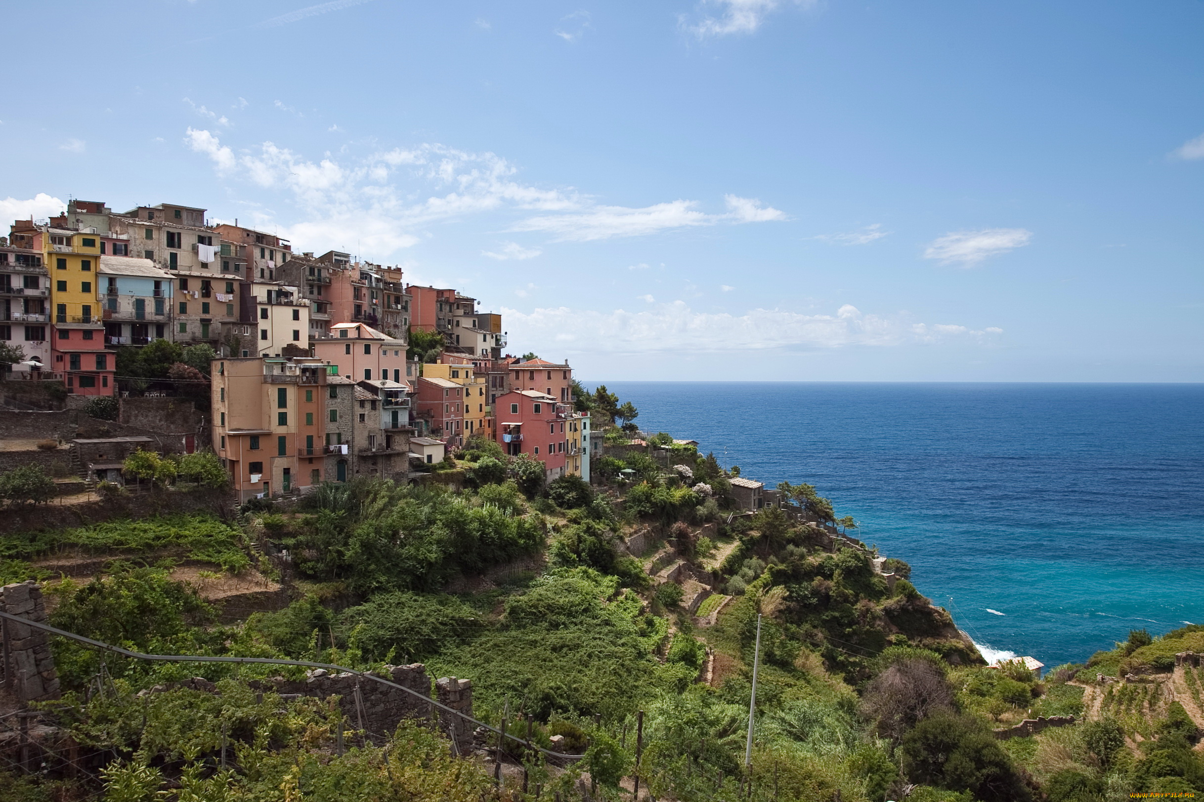 cinque, terre, liguria, italy, города, амальфийское, лигурийское, побережье, италия, море, горы, дома