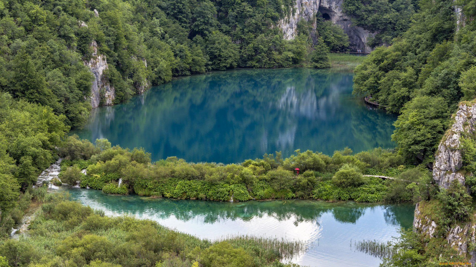 природа, реки, озера, croatia, национальный, парк, plitvice, lakes, national, park